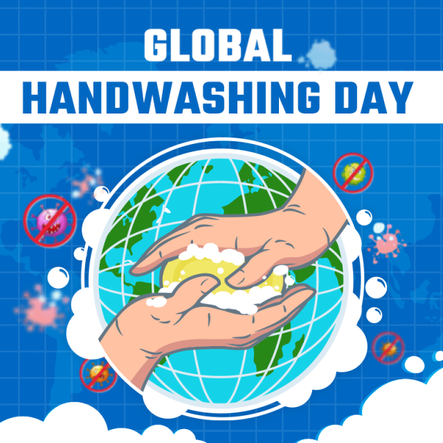 Proper handwashing technique in modern bathroom