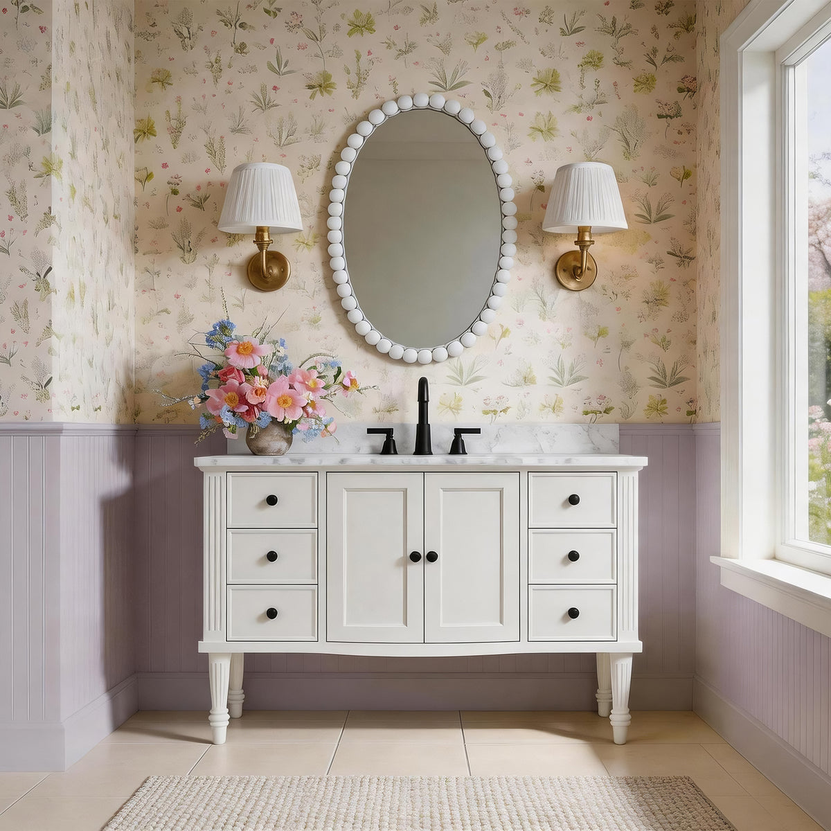 Elara 48" Freestanding Single Vanity Cabinets with Solid Wood Legs