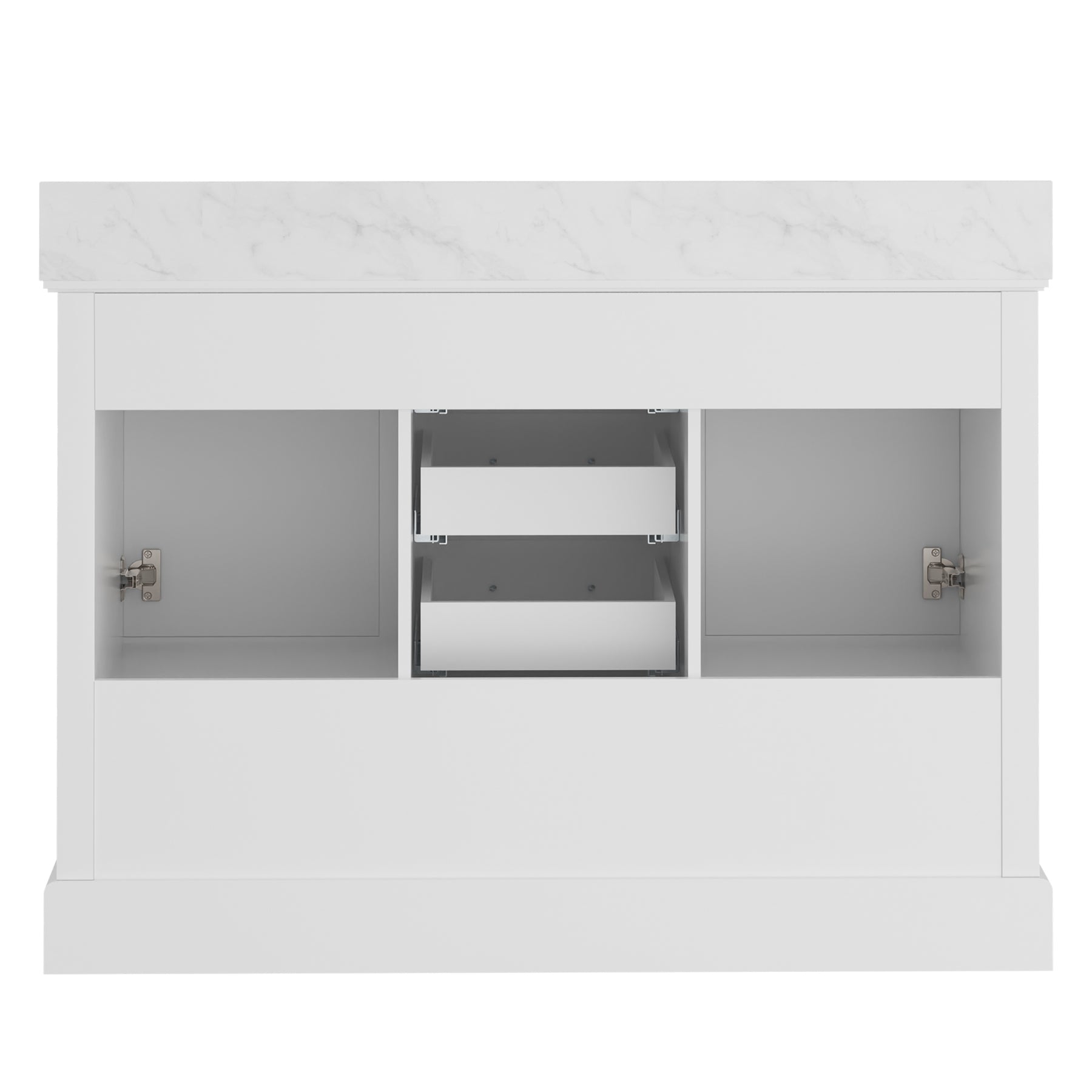 Luxurious 60'' Fully Assembled Bathroom Vanity with Dual Undermount Sink Combo
