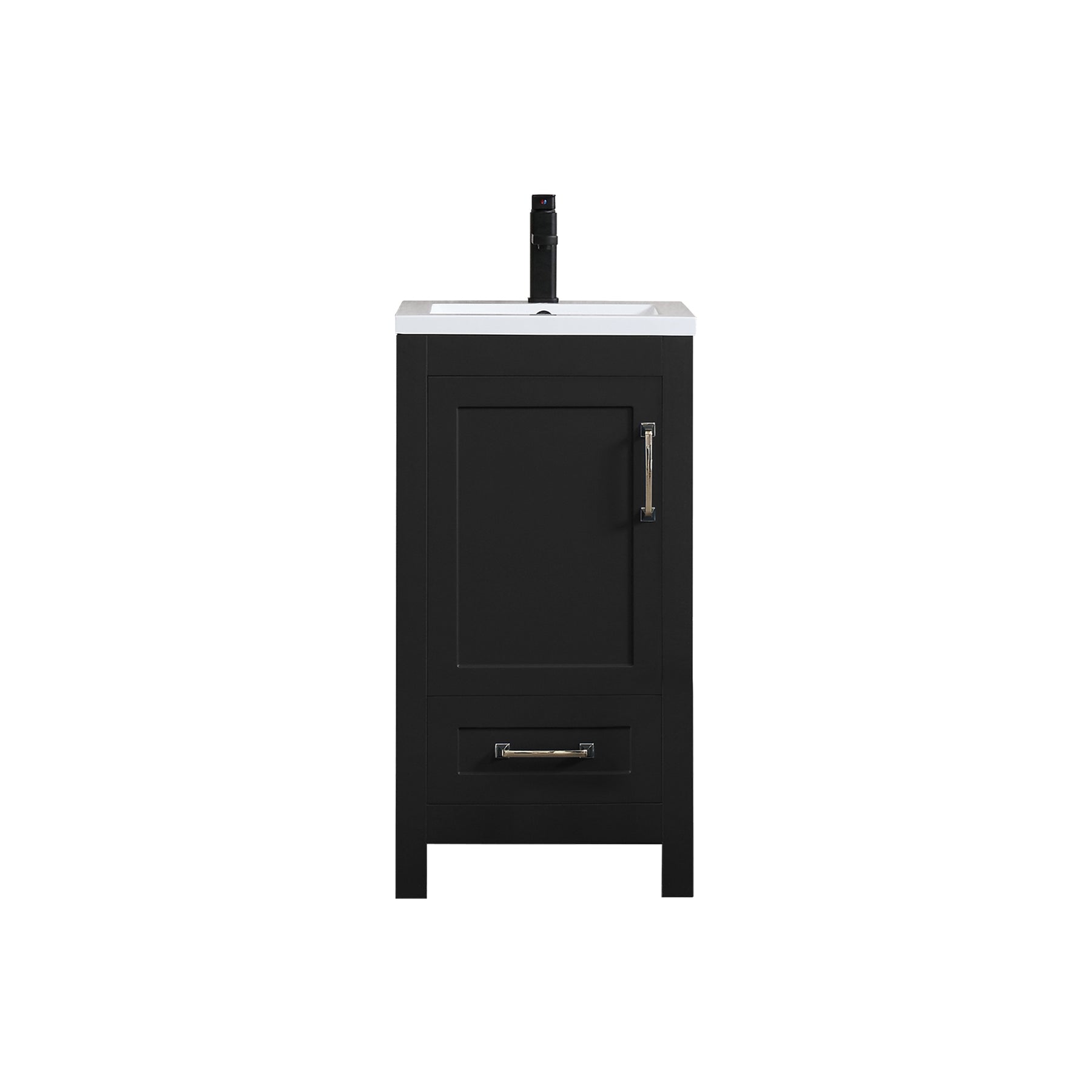 Modern 18" Freestanding Bathroom Vanity Combo with Single Undermount Sink