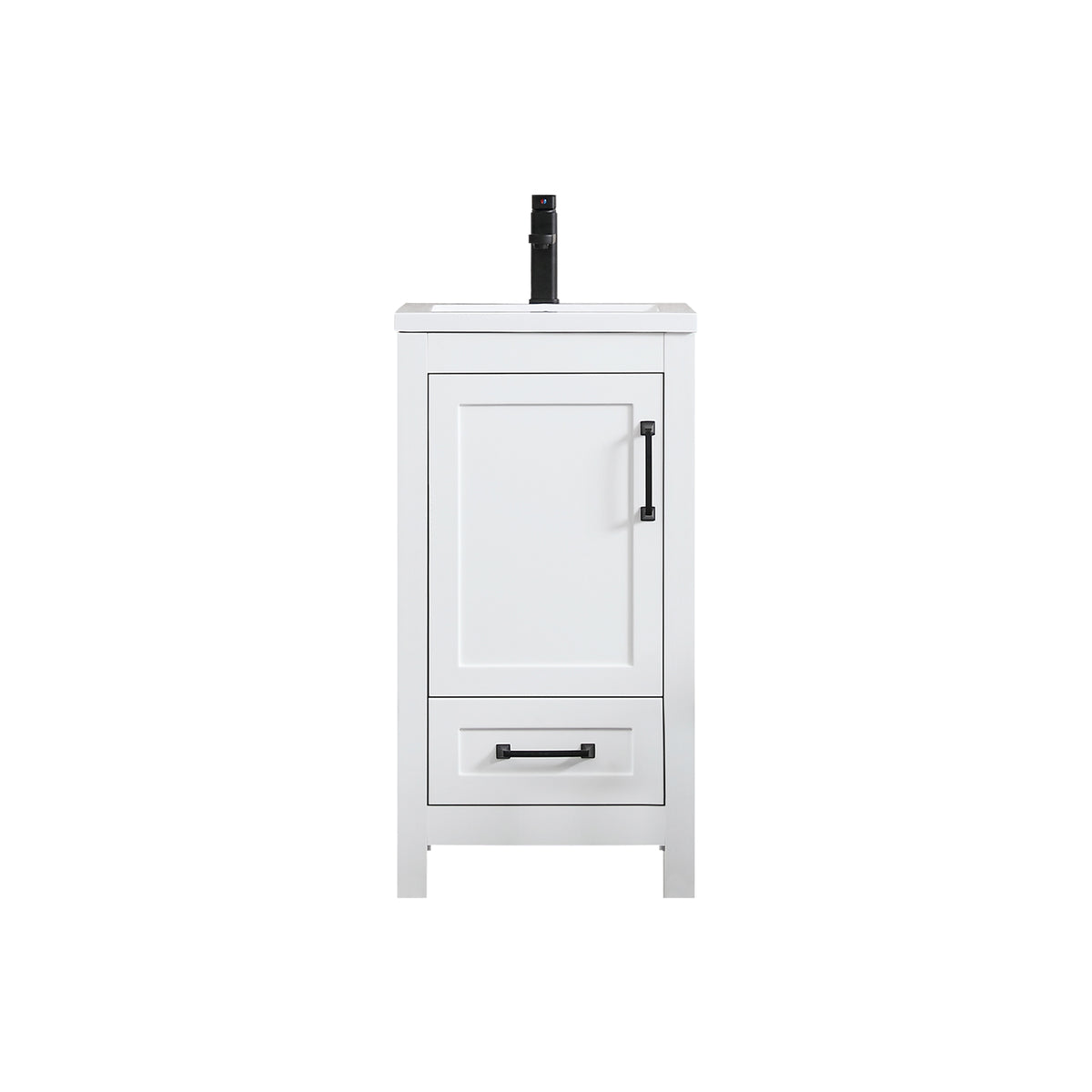 Modern 18" Freestanding Bathroom Vanity Combo with Single Undermount Sink