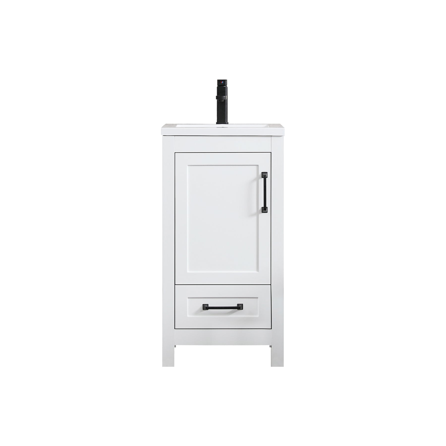 Modern 18" Freestanding Bathroom Vanity Combo with Single Undermount Sink