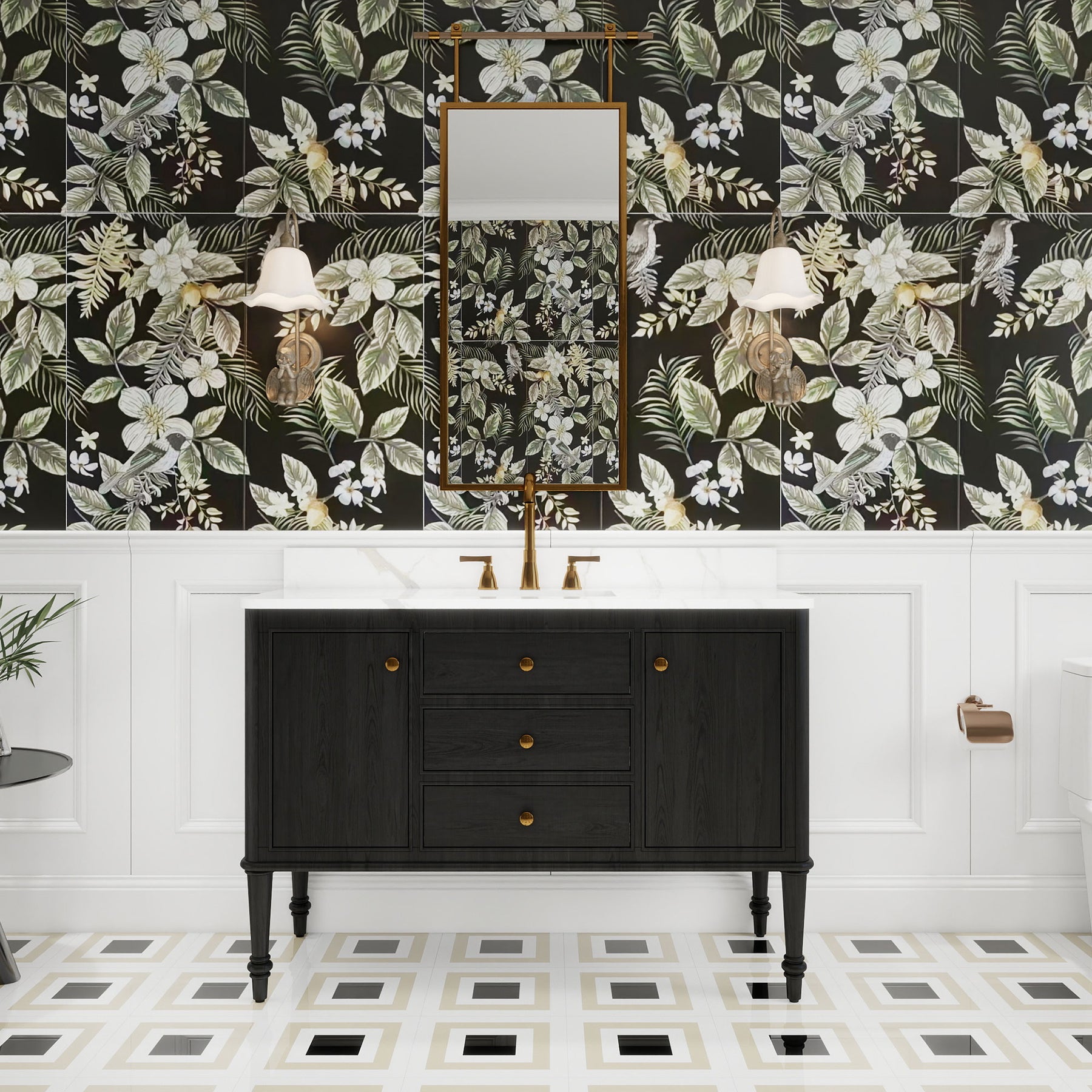 Verve 48" Freestanding Single Vanity Cabinets with Wall Mounted Options
