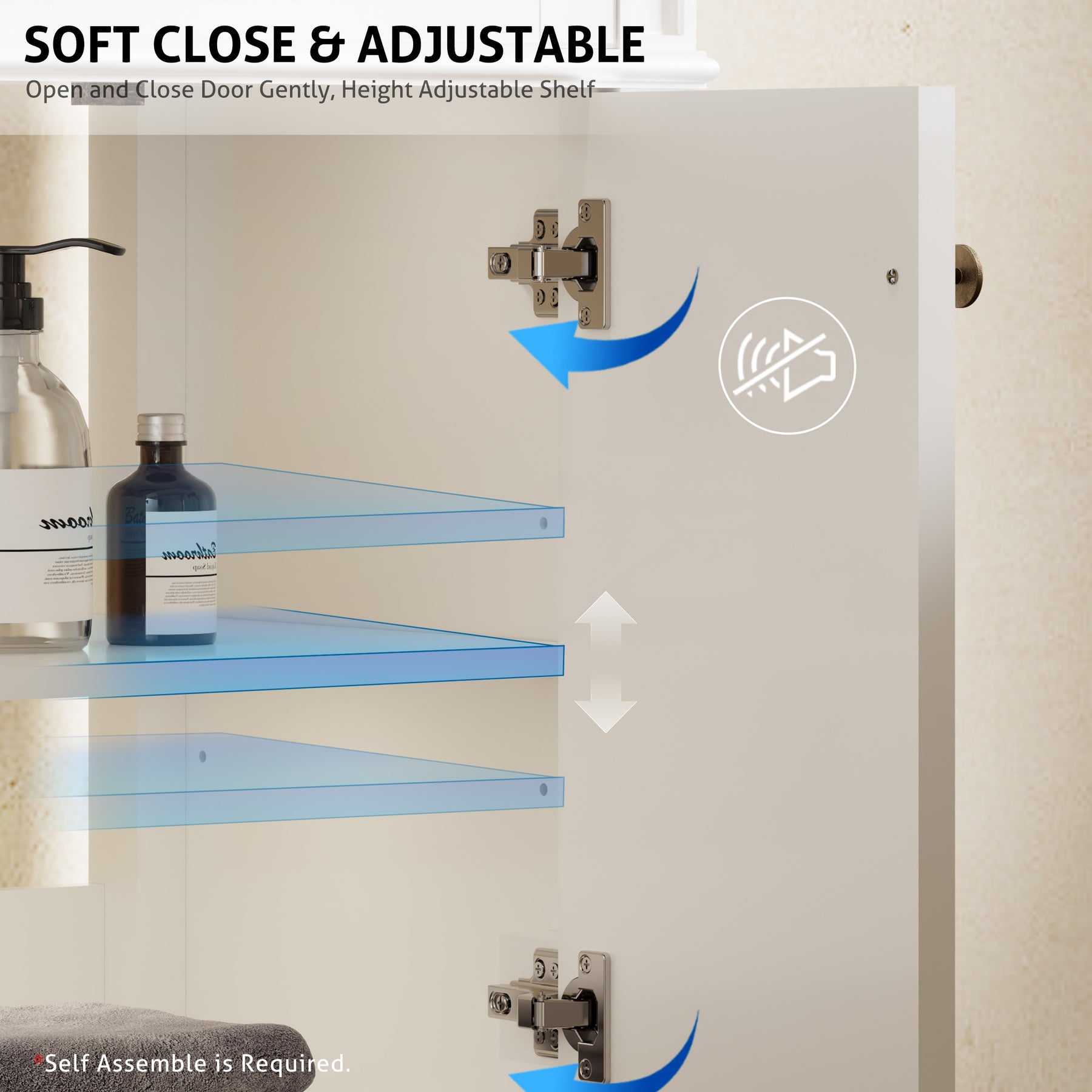 Retro 24" Freestanding Single Vanity Cabinets with Square Column