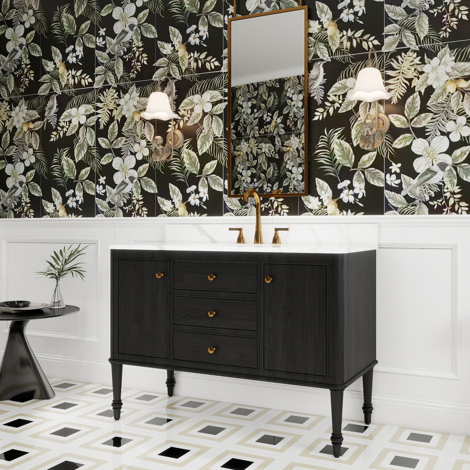 Verve 48" Freestanding Single Vanity Cabinets with Wall Mounted Options