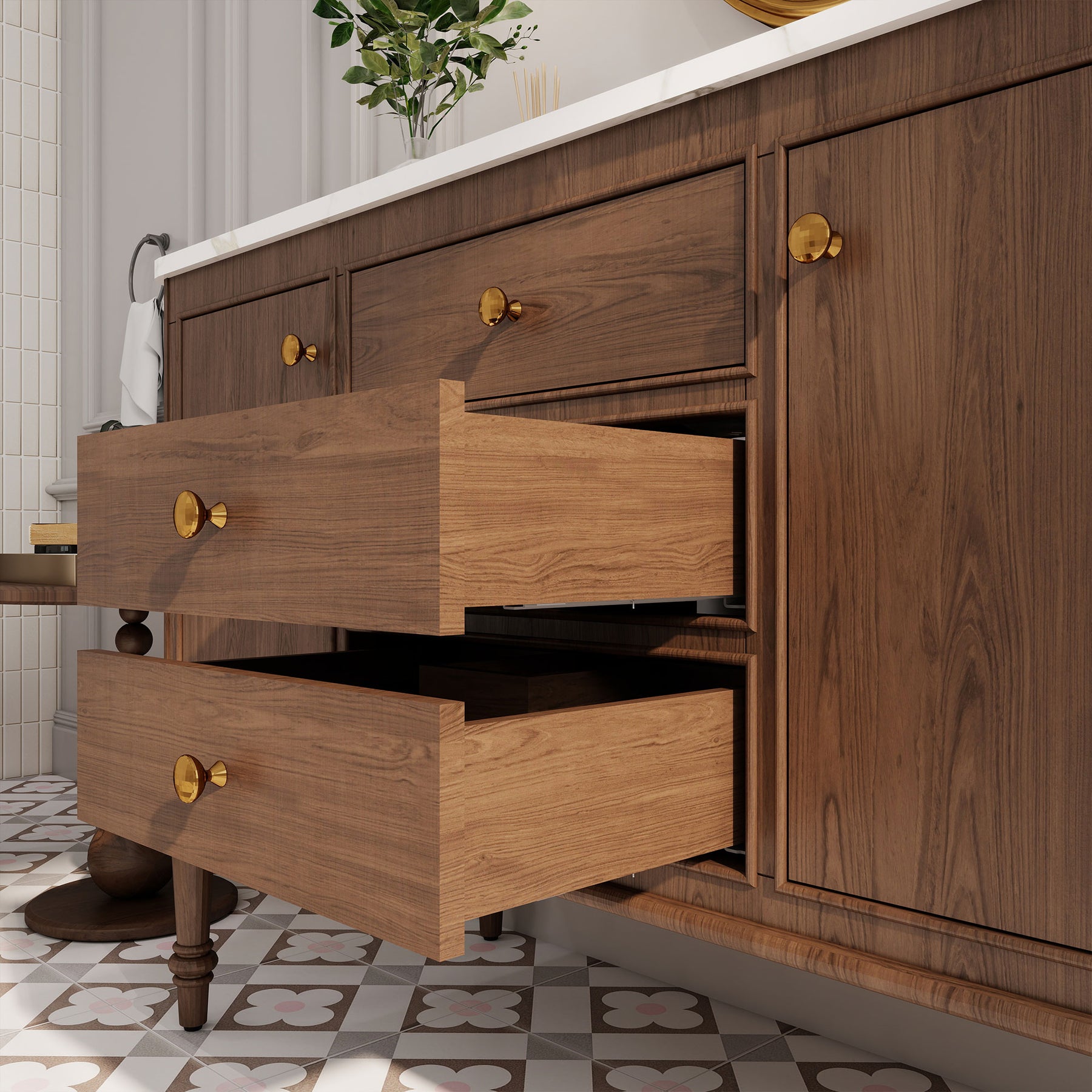 Verve 48" Freestanding Single Vanity Cabinets with Wall Mounted Options
