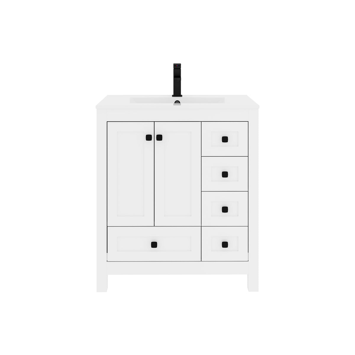 Modern 30" Freestanding Single Vanity Cabinets with Classic Design