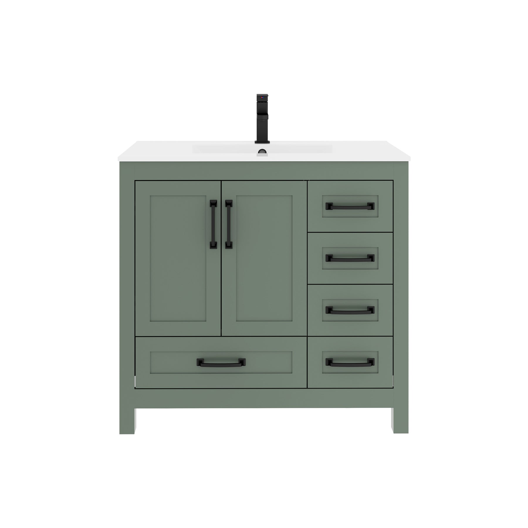 Modern 36" Freestanding Double Vanity Cabinets with Classic Design