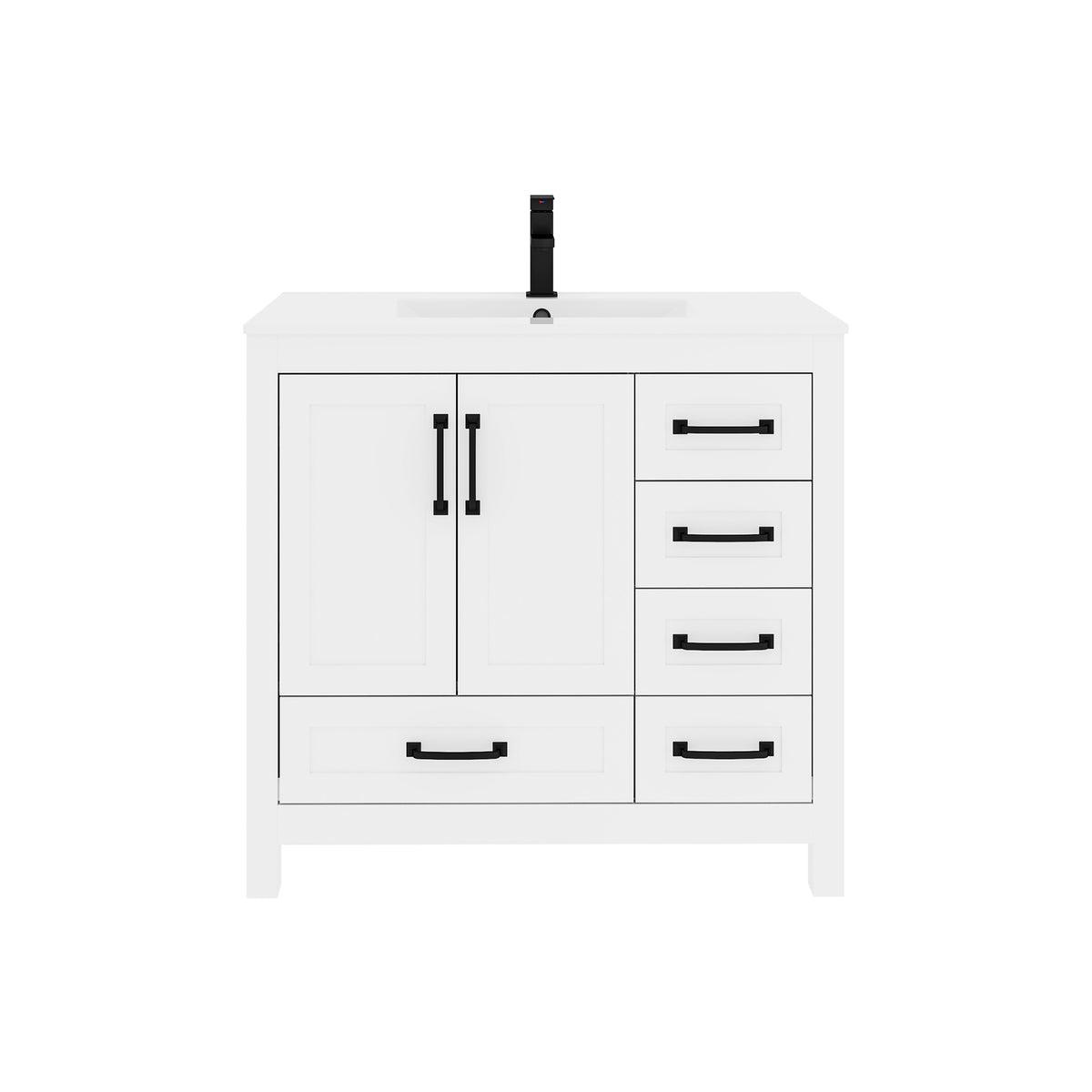 Modern 36" Freestanding Double Vanity Cabinets with Classic Design