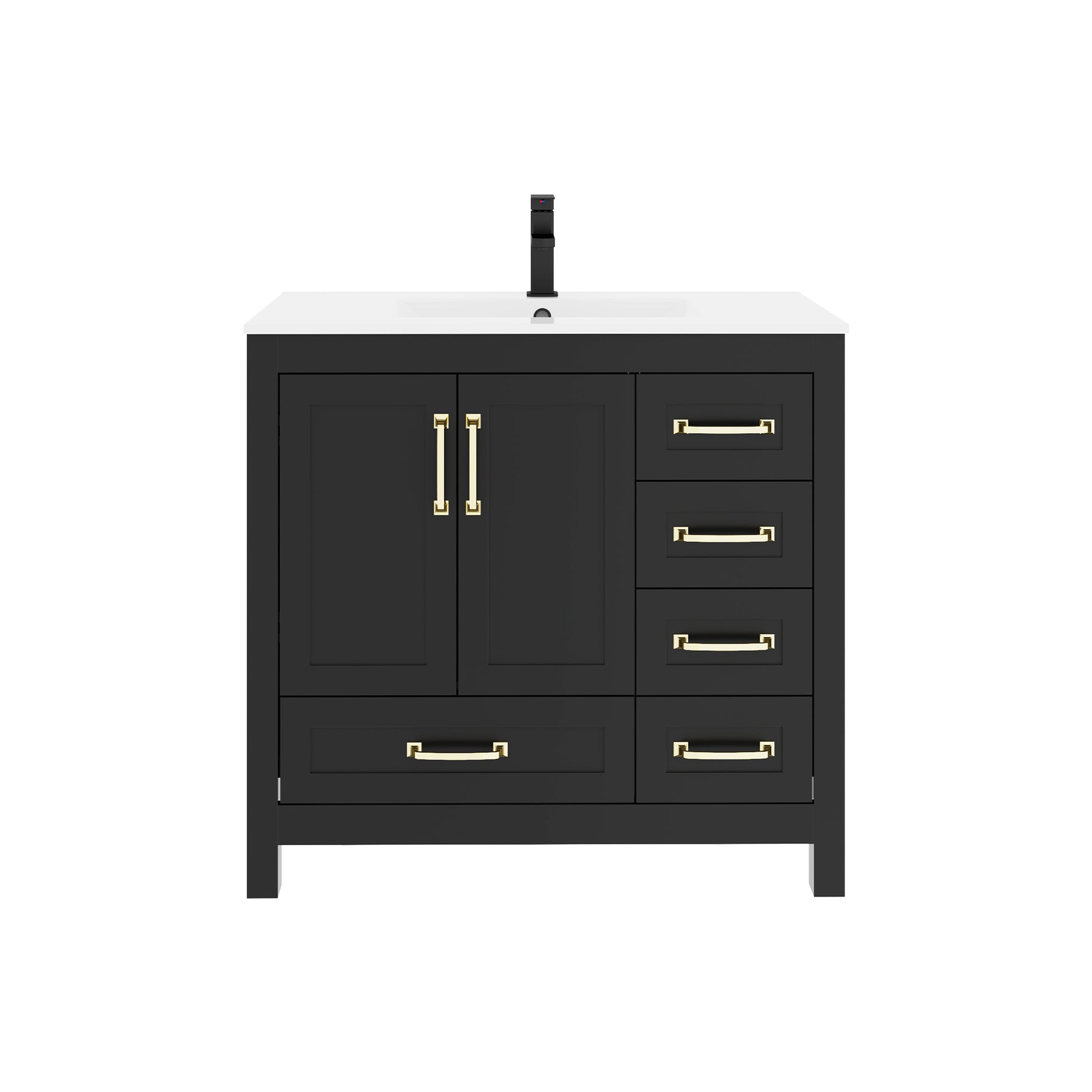 Modern 36" Freestanding Double Vanity Cabinets with Classic Design