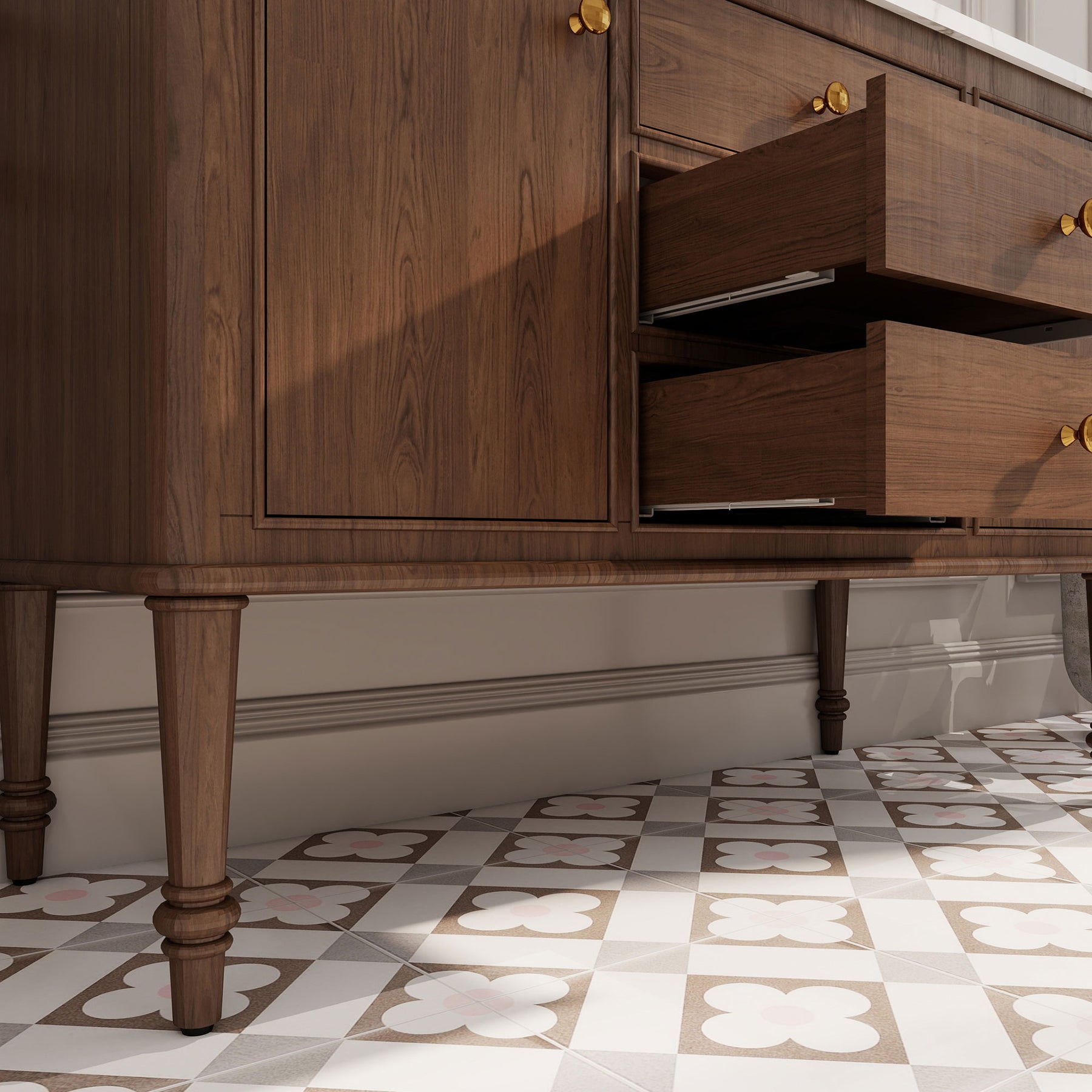Verve 48" Freestanding Single Vanity Cabinets with Wall Mounted Options
