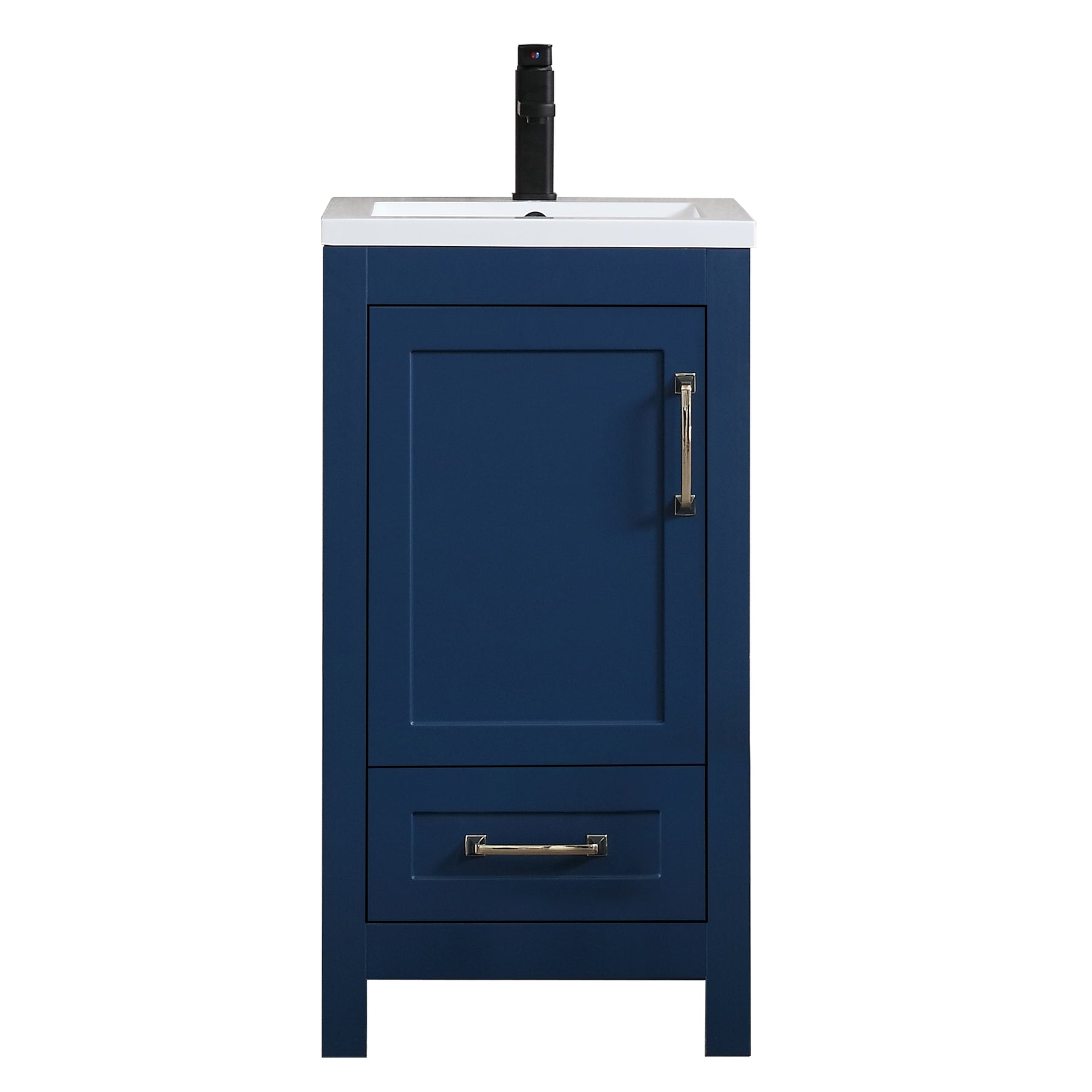 Modern 18" Freestanding Bathroom Vanity Combo with Single Undermount Sink
