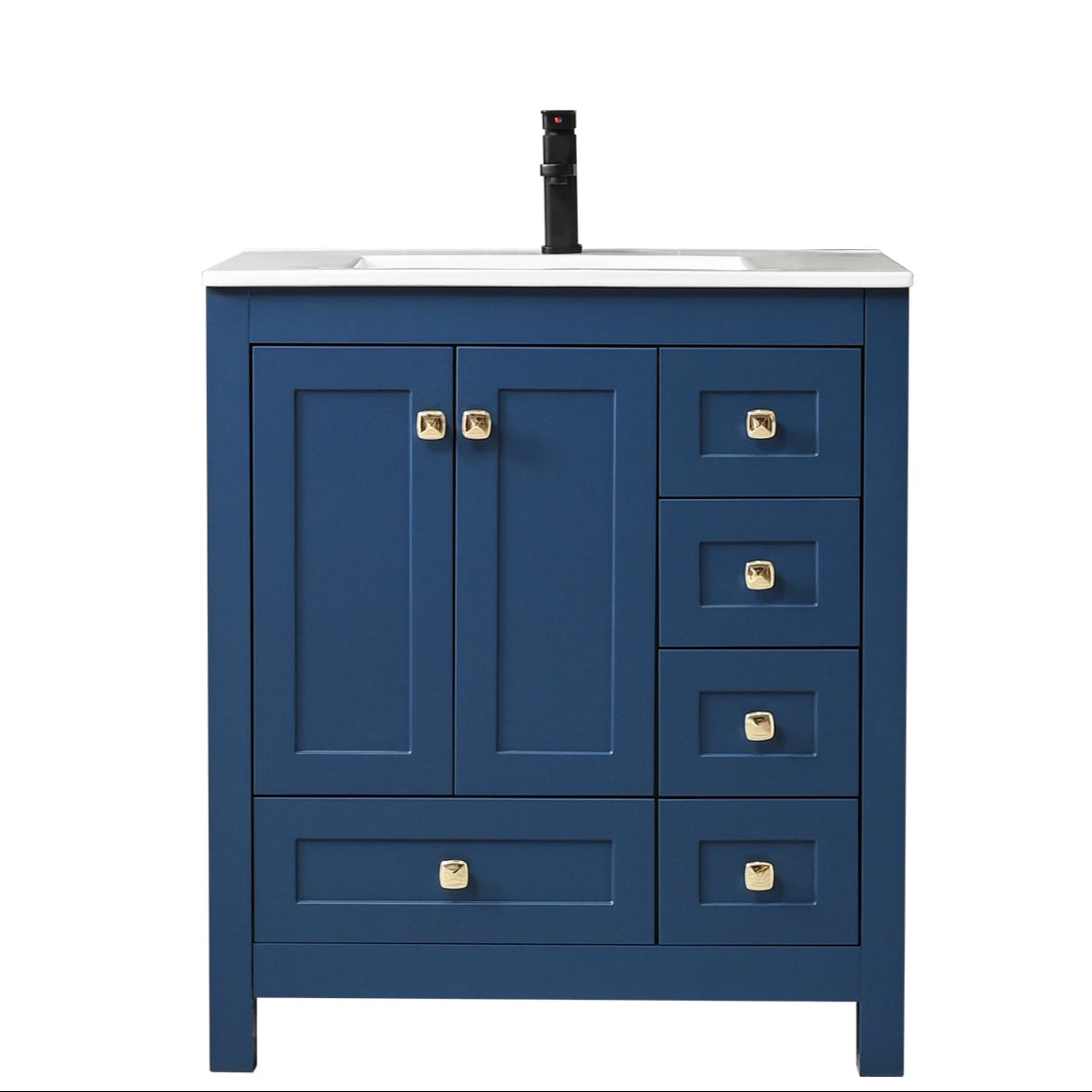 Modern 30" Freestanding Bathroom Vanity Combo with Single Undermount Sink