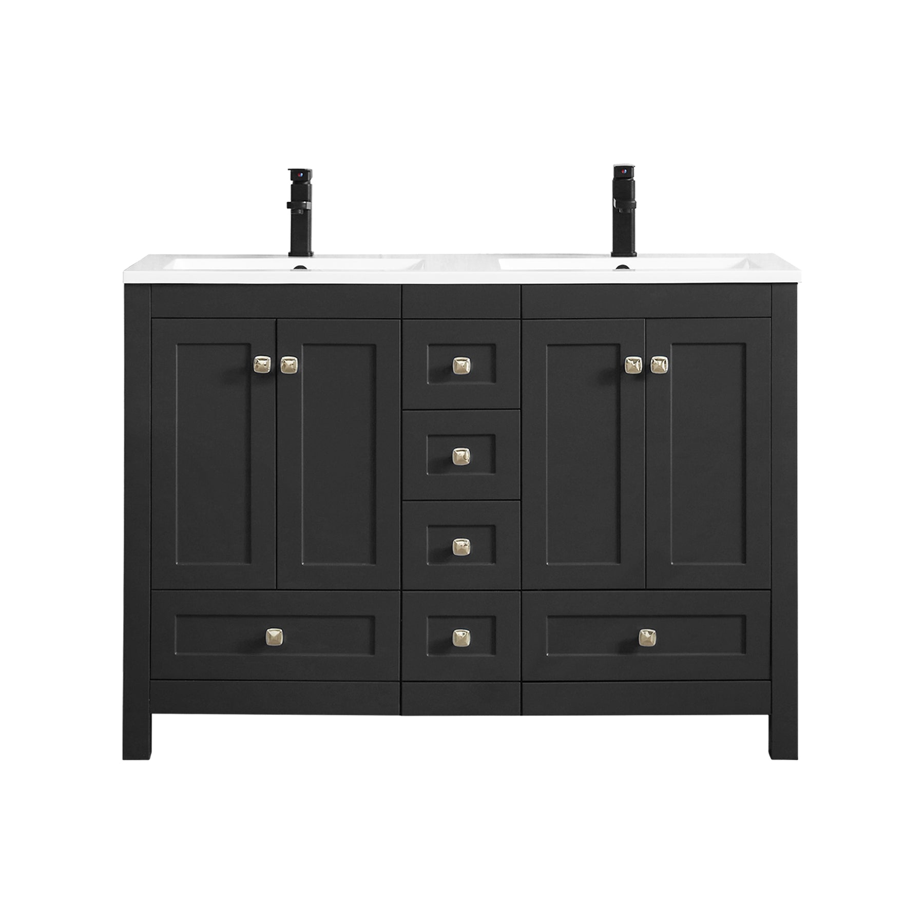 Modern 48" Freestanding Double Vanity Cabinets with Classic Design
