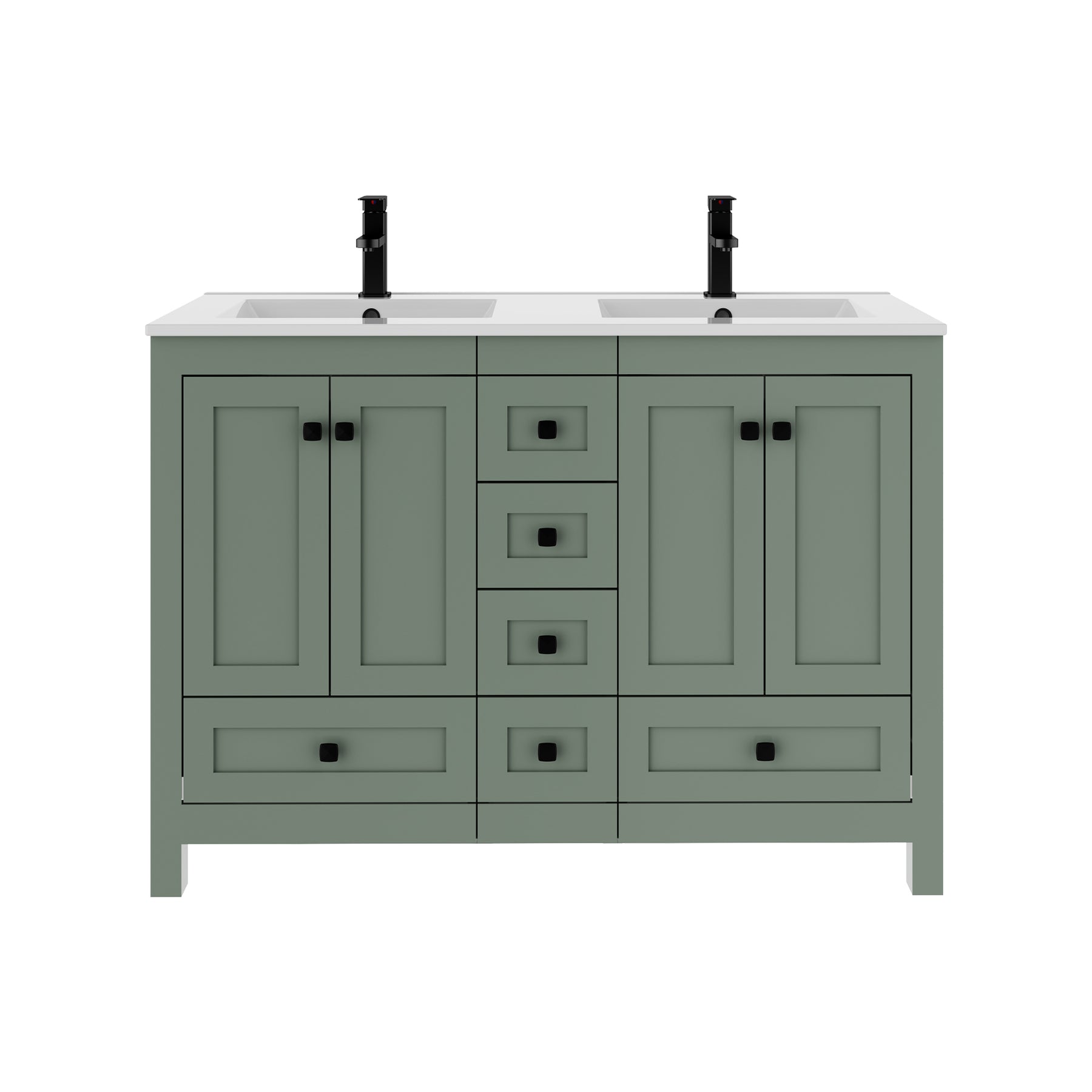 Modern 48" Freestanding Double Vanity Cabinets with Classic Design