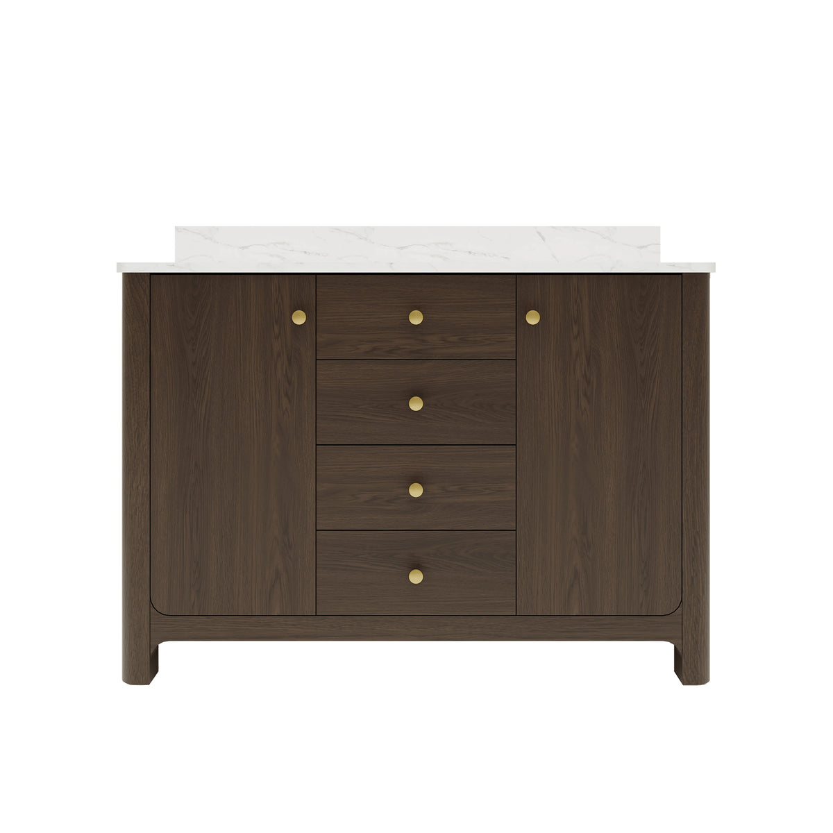 Canyon 48" Freestanding Single Vanity Cabinets with Curved Design