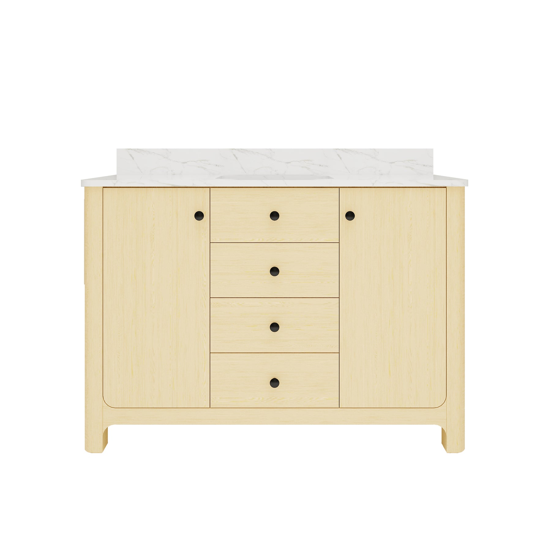 Canyon 48" Freestanding Single Vanity Cabinets with Curved Design