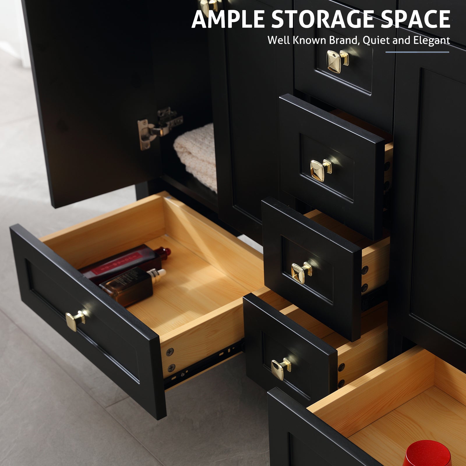 Modern 48" Freestanding Double Vanity Cabinets with Classic Design