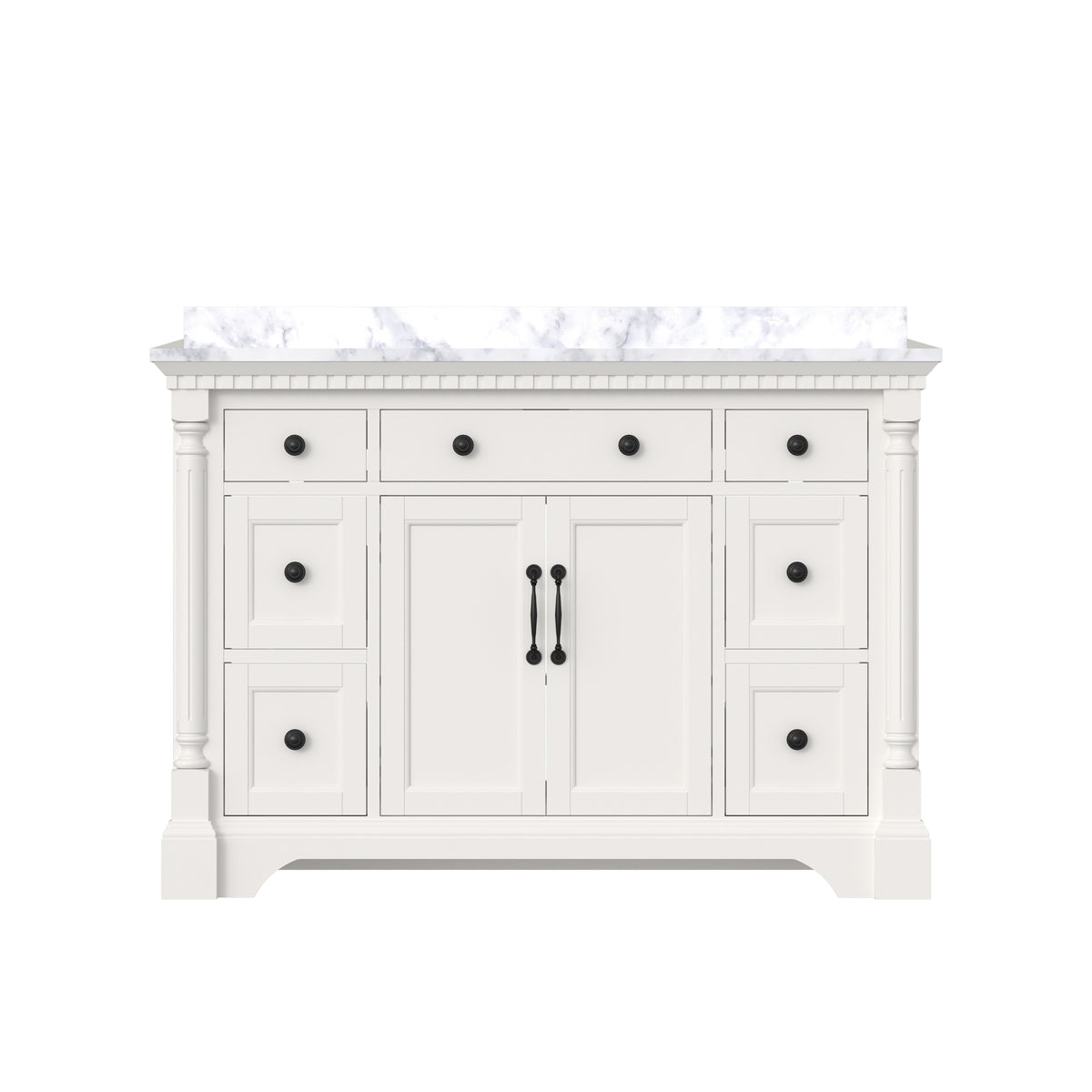 Acro 48" Freestanding Single Vanity Cabinets with Arch Feet
