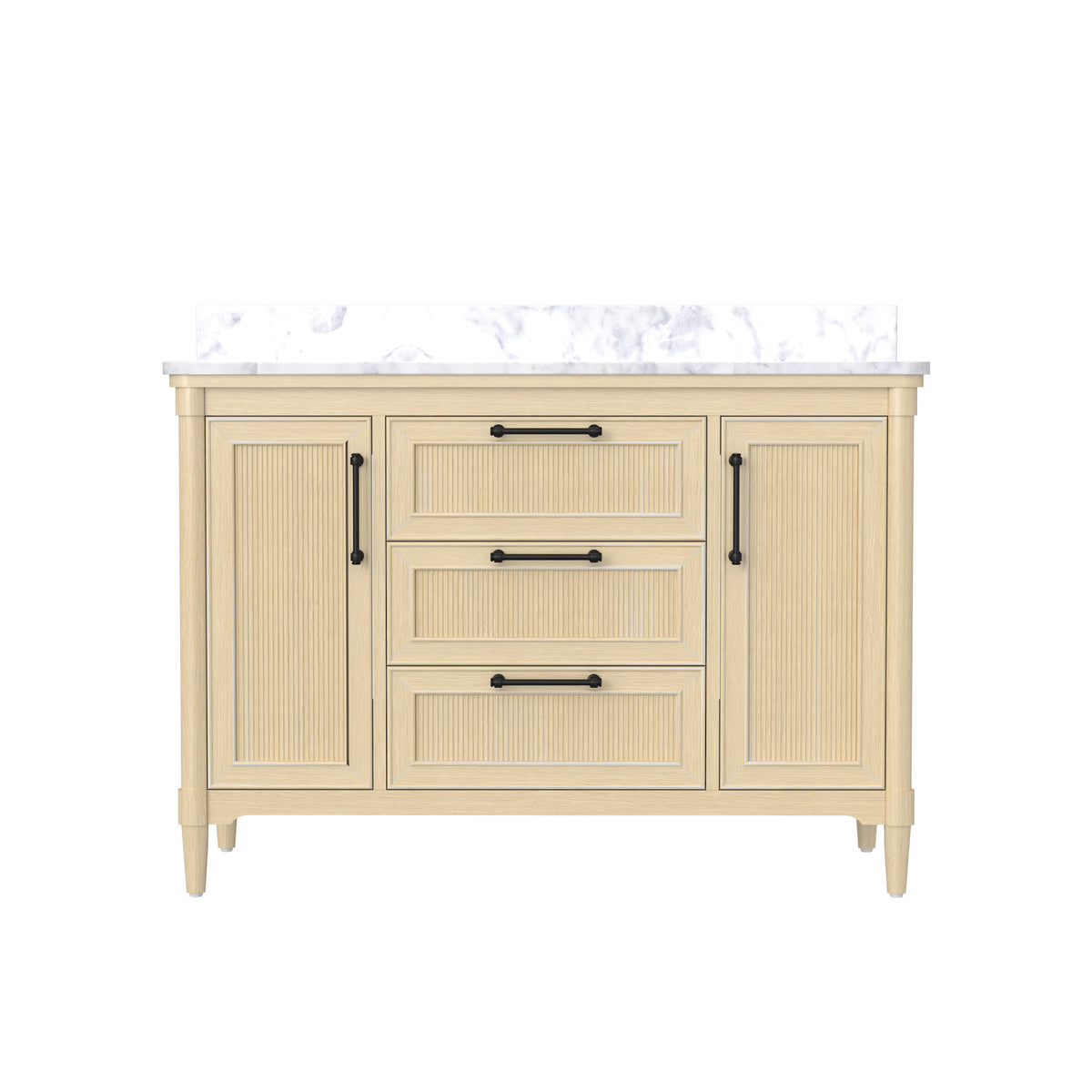 Vantara 48" Freestanding Single Vanity Cabinets with Fluted Texture