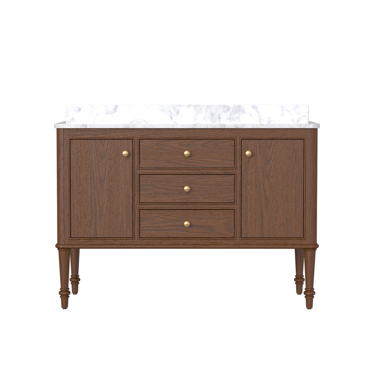 Verve 48’’ Freestanding Single Vanity Cabinets with Wall Mounted Options Dark Oak 浴室柜