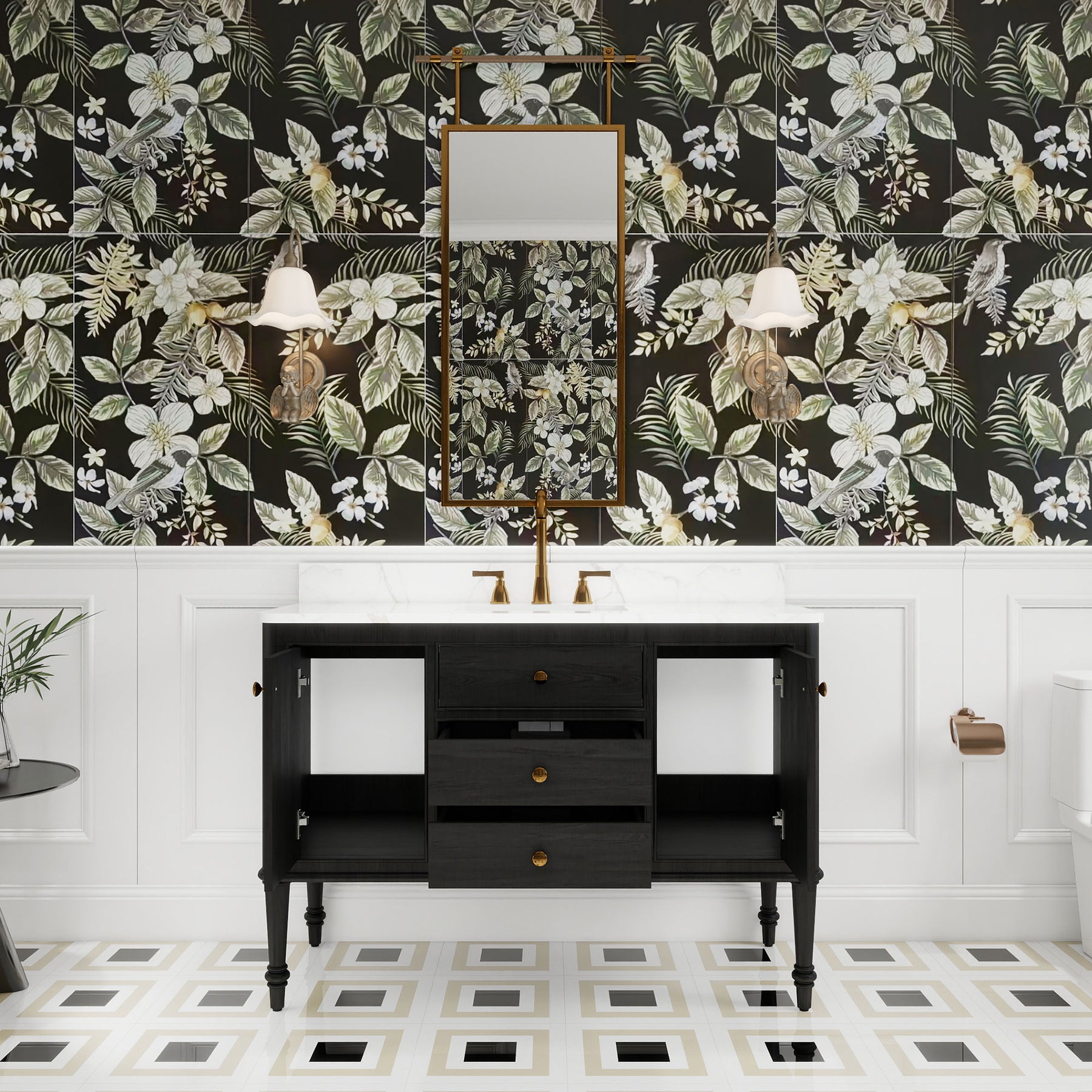 Verve 48" Freestanding Single Vanity Cabinets with Wall Mounted Options