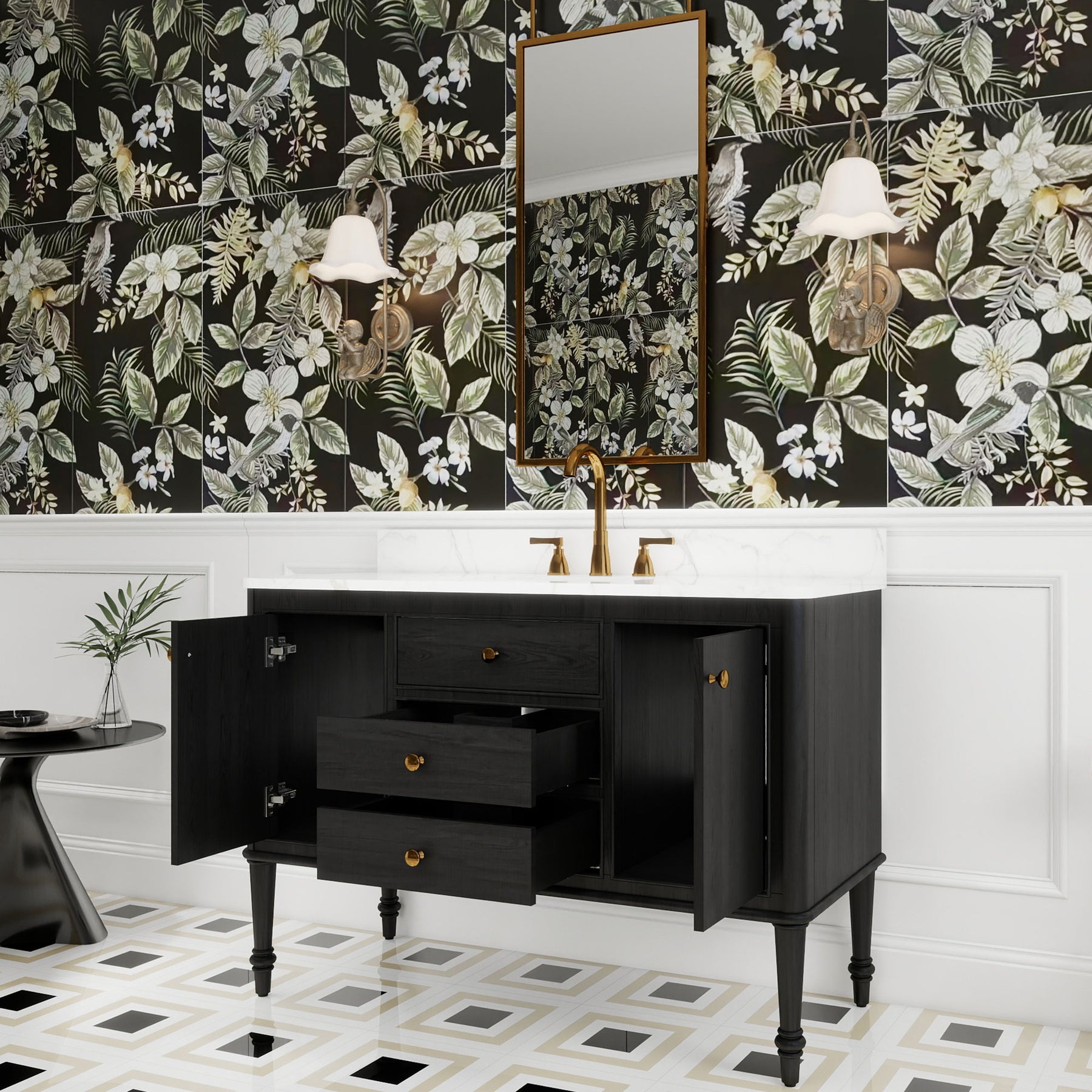 Verve 48" Freestanding Single Vanity Cabinets with Wall Mounted Options