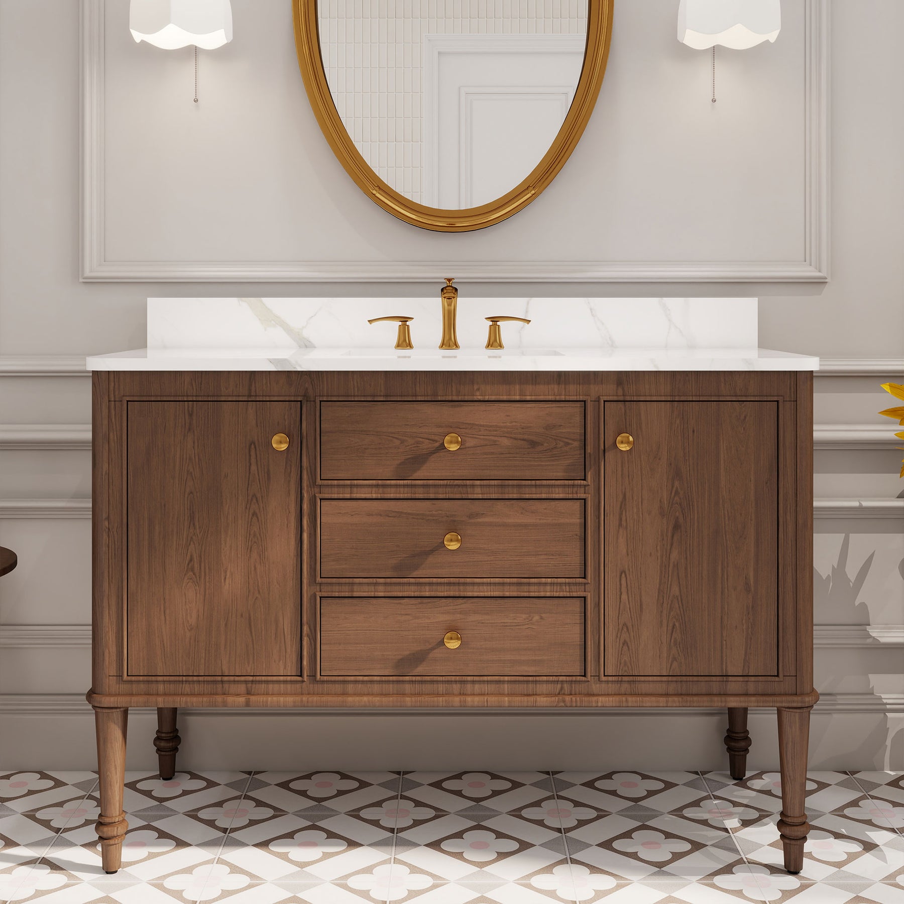 Verve 48" Freestanding Single Vanity Cabinets with Wall Mounted Options