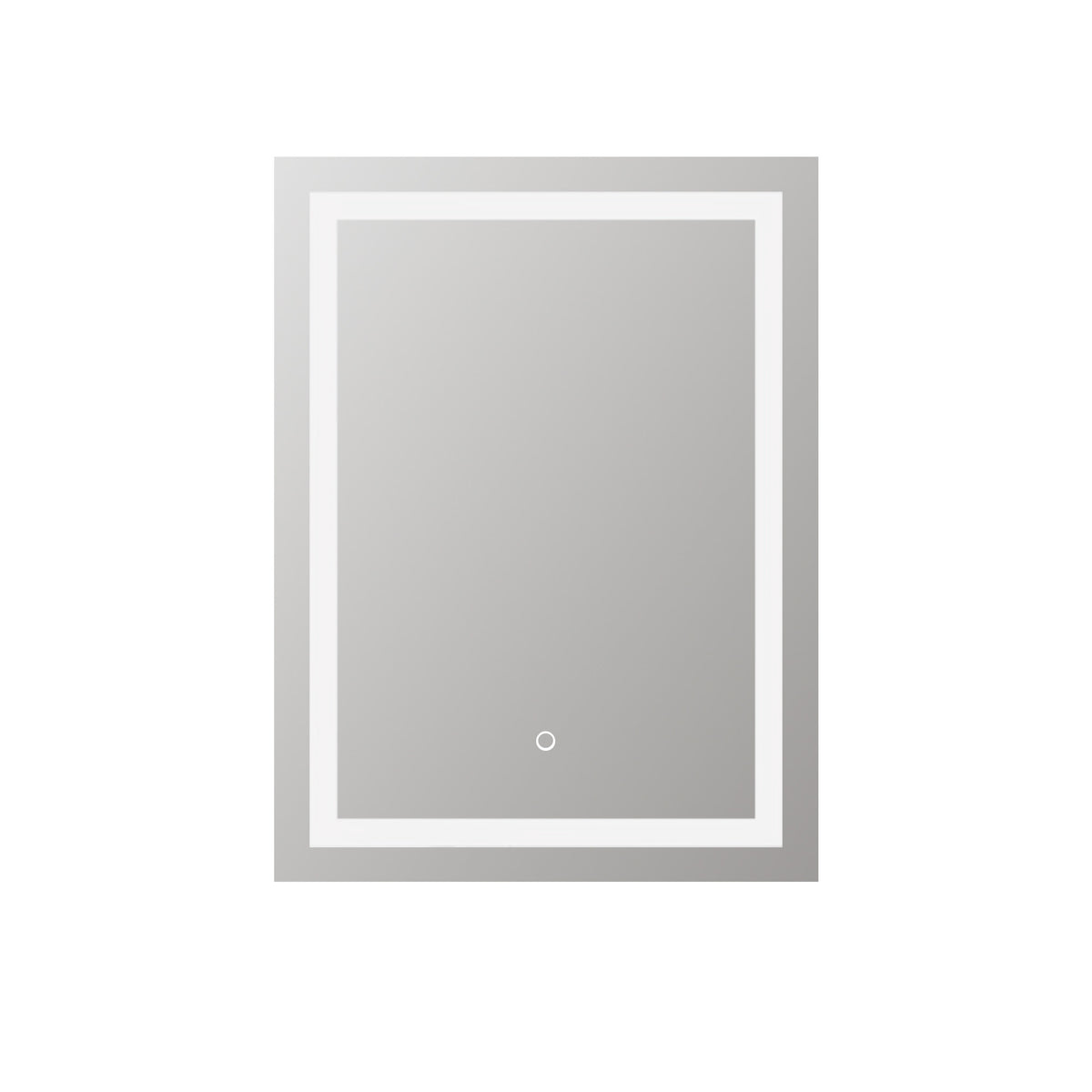 M412B 24" Rectangular Front-Lit LED Mirror with Touch Control