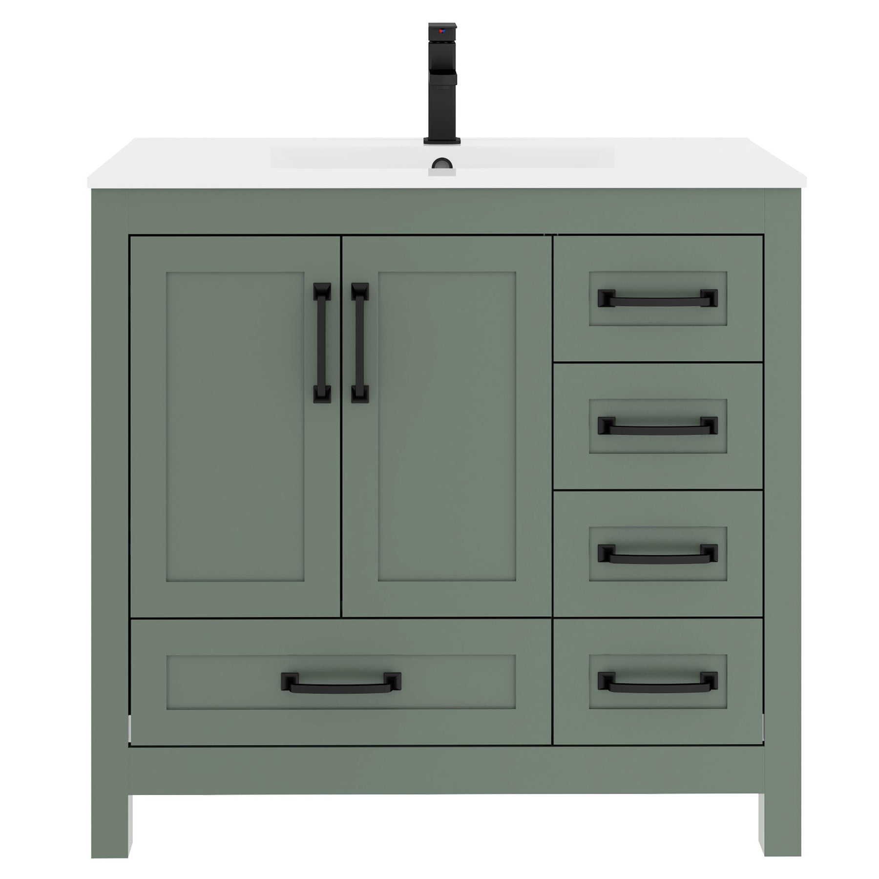 Modern 36" Freestanding Double Vanity Cabinets with Classic Design