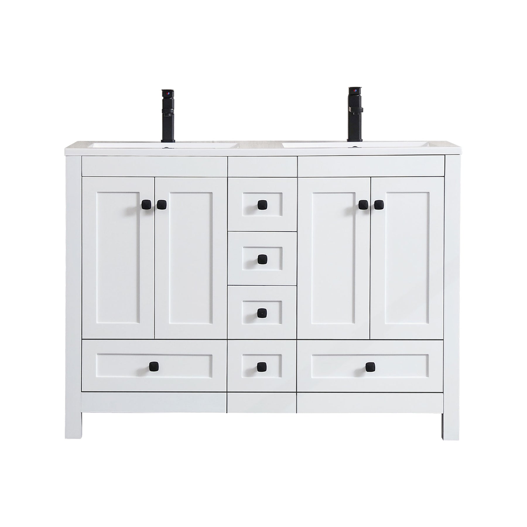 Modern 48" Freestanding Double Vanity Cabinets with Classic Design