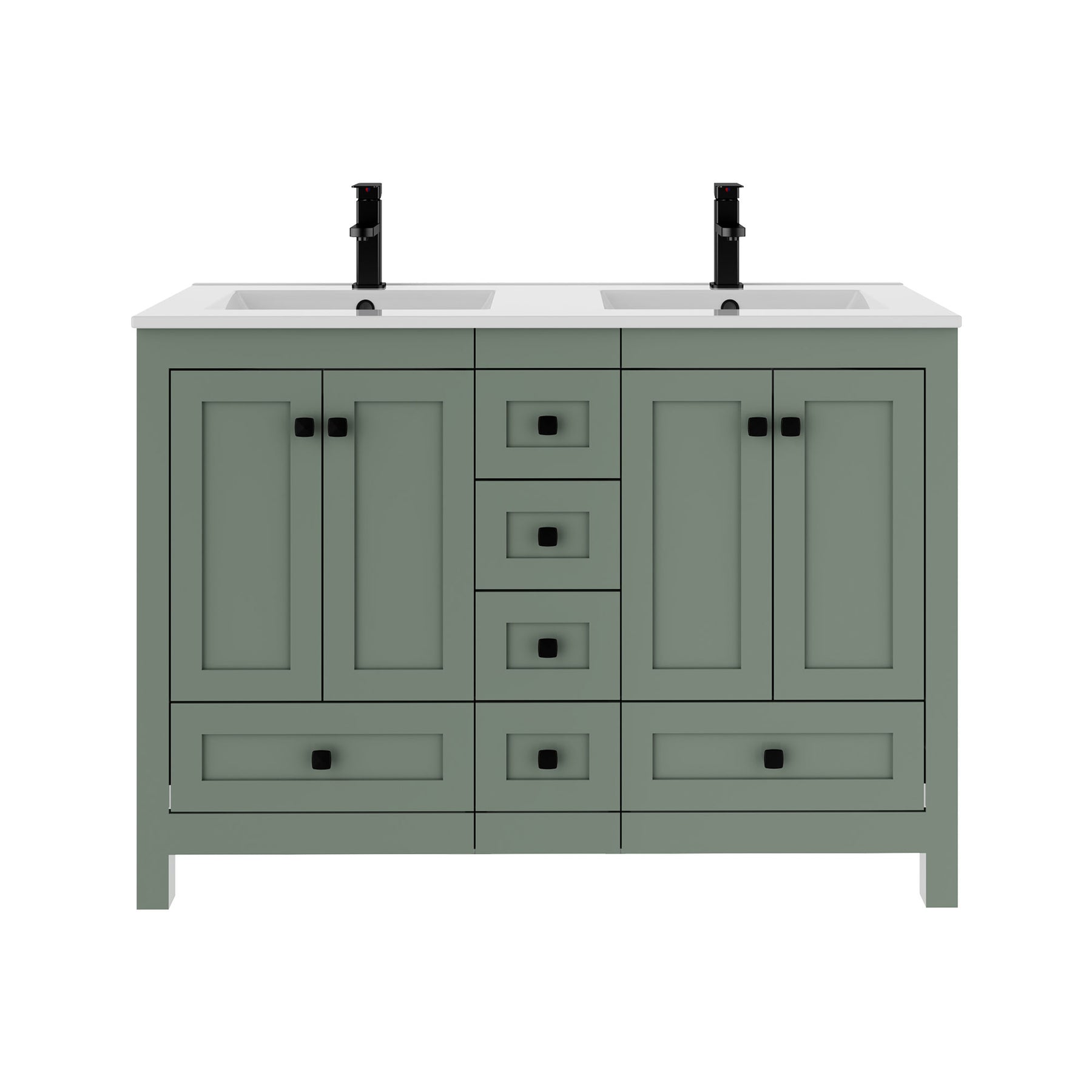 Modern 48" Freestanding Double Vanity Cabinets with Classic Design