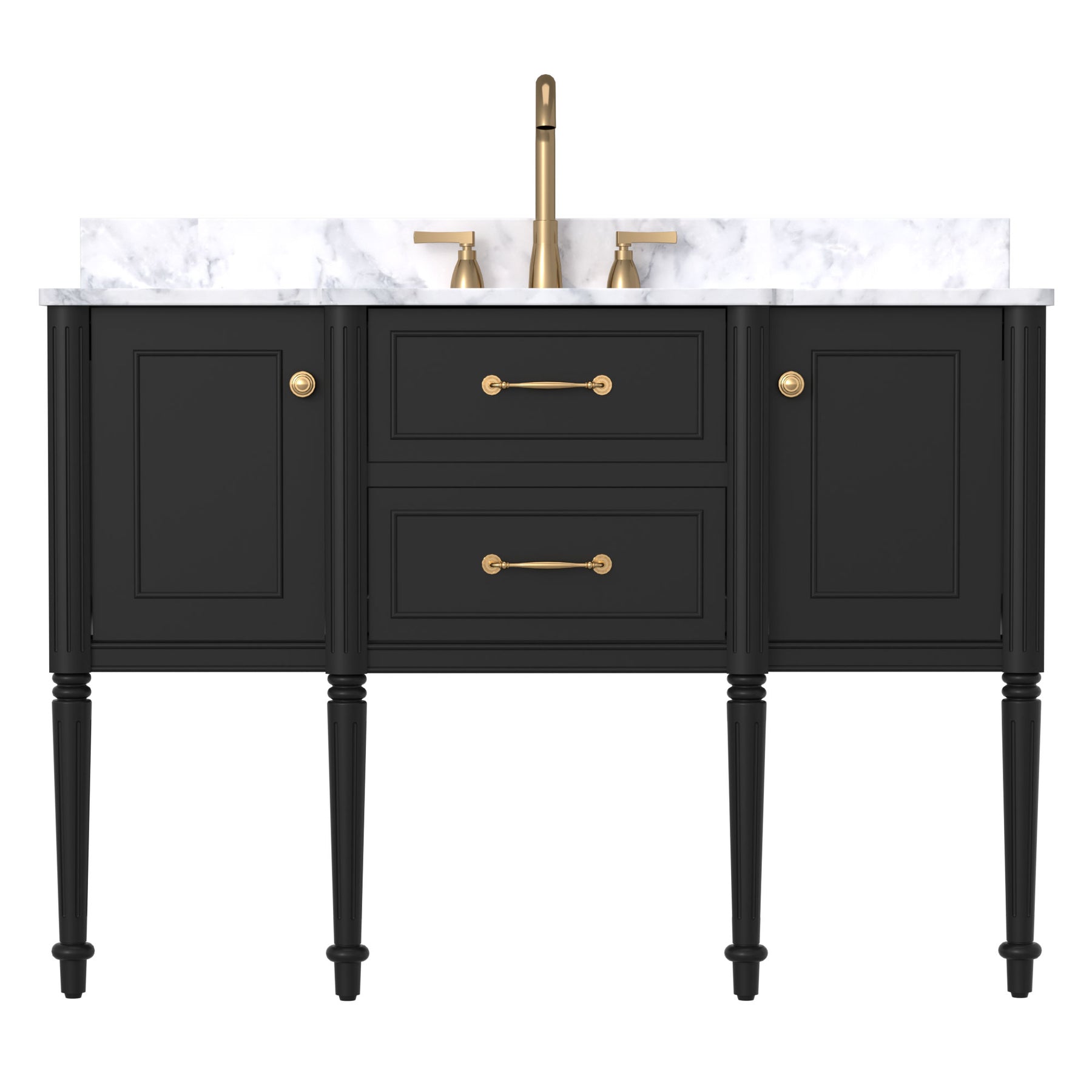 Modish 48" Wall Mounted Single Vanity Cabinets with Adjustable legs