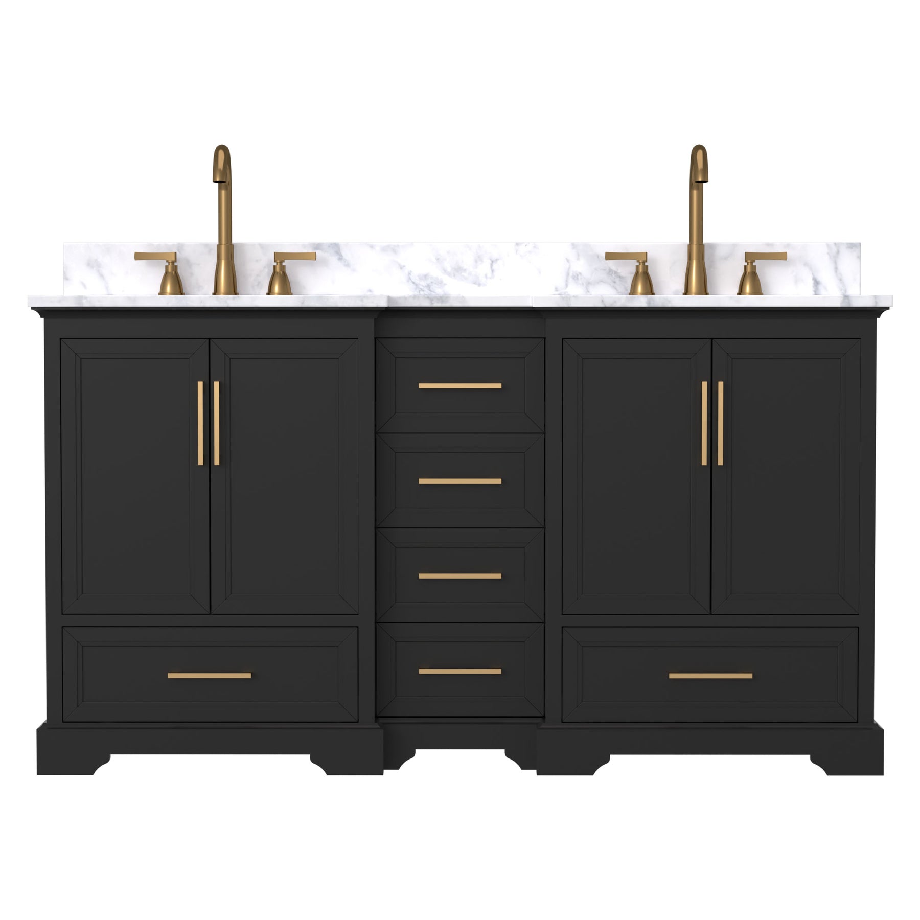 Nobilis 60" Freestanding Double Vanity Cabinets with Symmetrical Layout