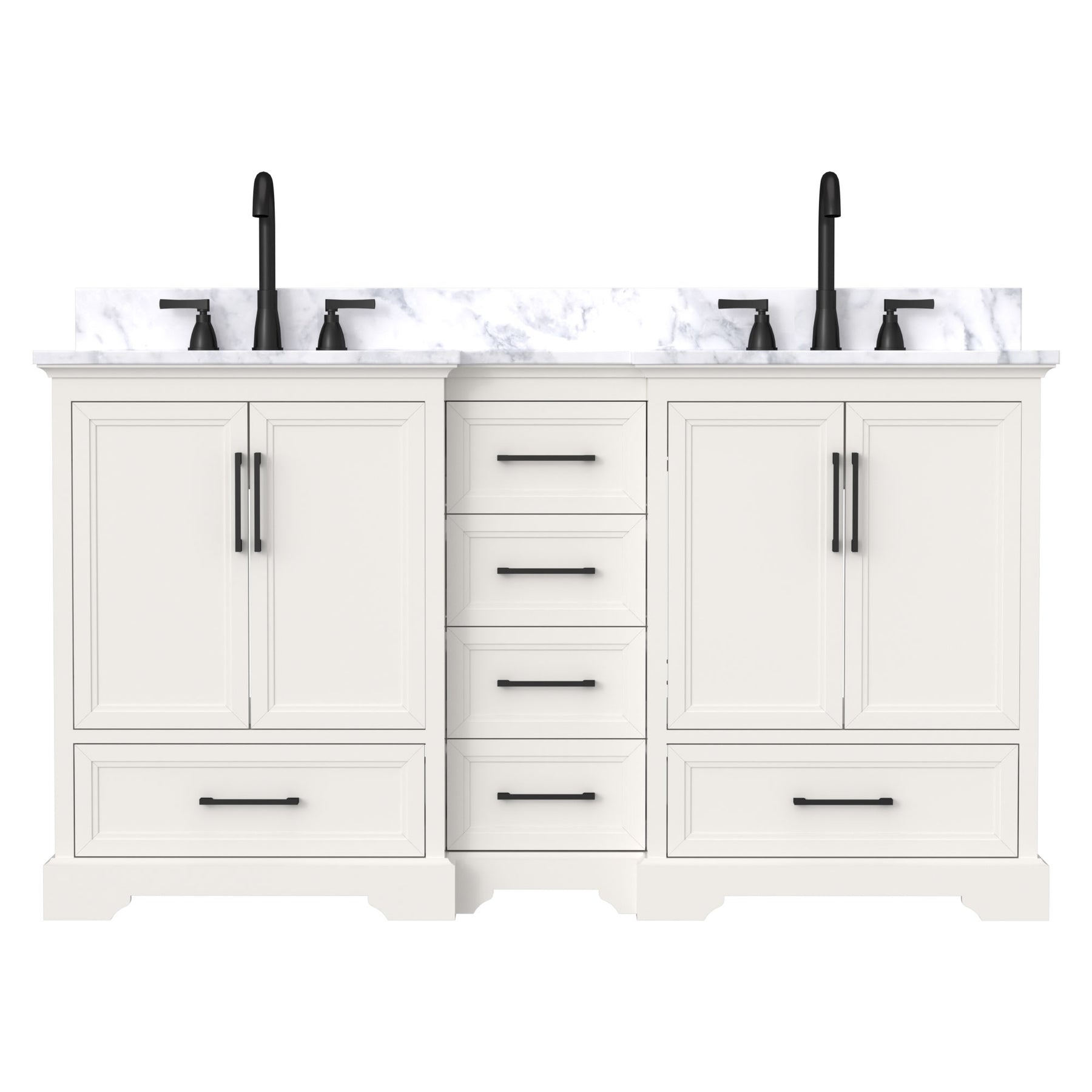 Nobilis 60" Freestanding Double Vanity Cabinets with Symmetrical Layout