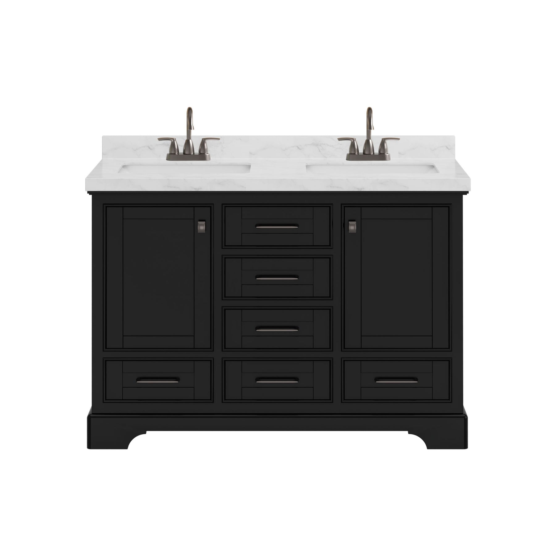 Tessera 48'' Freestanding Double Vanity Cabinets with Curved Base