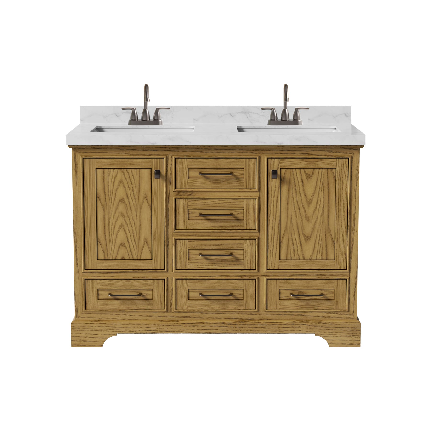 Tessera 48'' Freestanding Double Vanity Cabinets with Curved Base