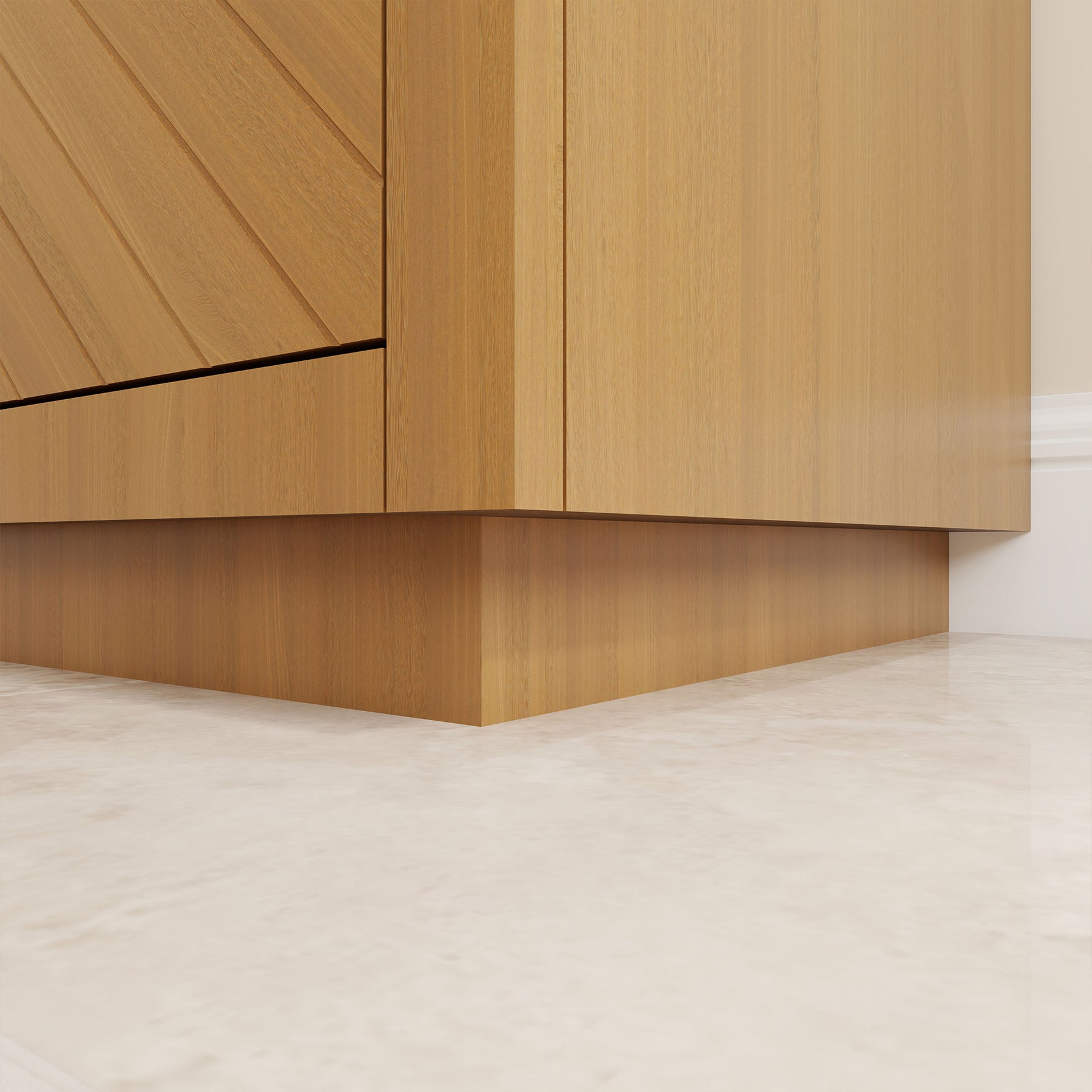 Zoom 48" Freestanding Double Vanity Cabinets with Chevron Pattern