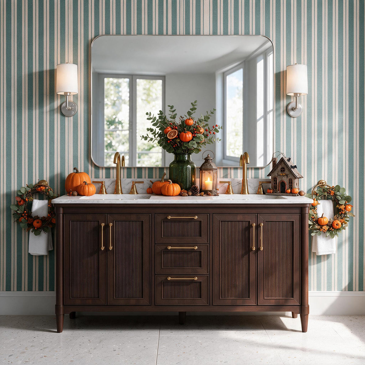 Vantara 60" Freestanding Double Vanity Cabinets with Fluted Texture