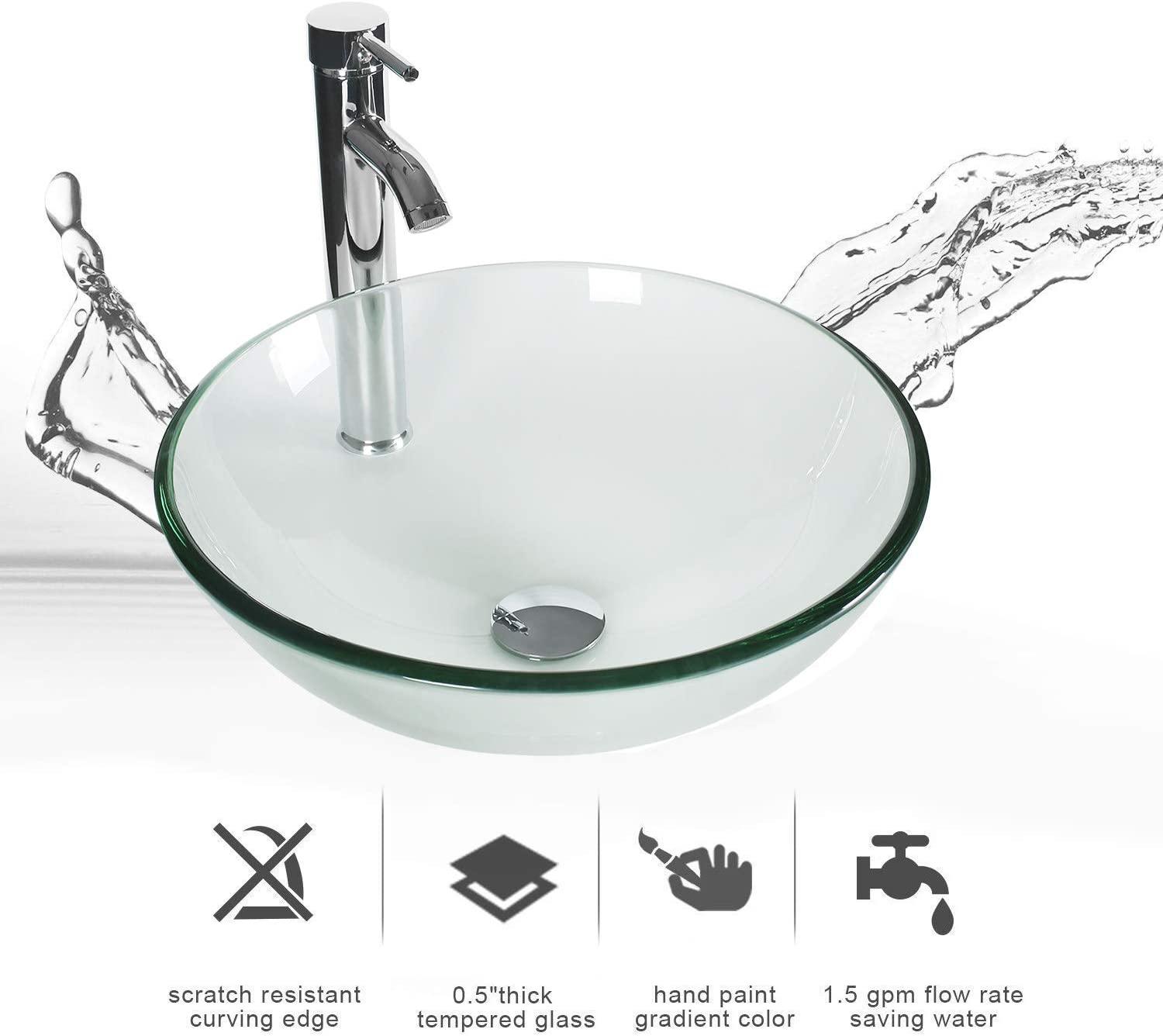 14" Bathroom Vanity and Sink Combo Black Small Vanity Sink & 1.5 GPM Water Save Faucet & Solid Brass Pop Up Drain