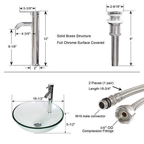Eclife Clear Tempered Glass Sink