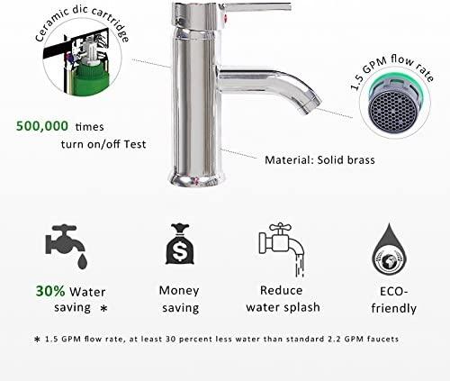 Eclife 18.4’’ Bathroom Vanity Combo,Modern Design Wall Mounted Vanity Set with Terpered Glass Sink Top