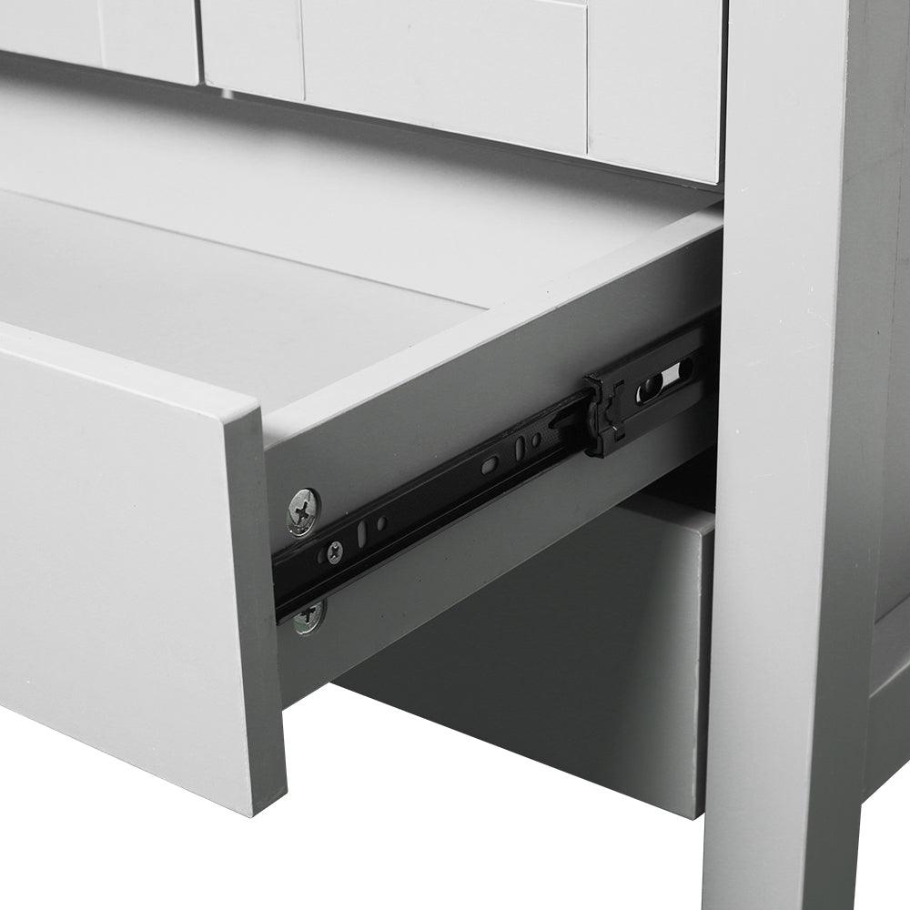 24” Grey Vanity Combo with Doors & Drawers