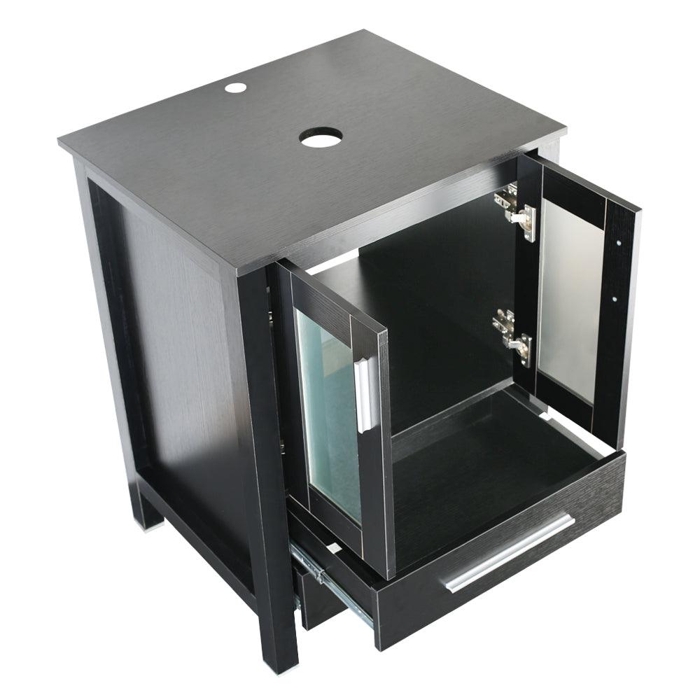 Eclife 36" Modern Pedestal Bathroom Vanity W/Side Cabinet Combo Set