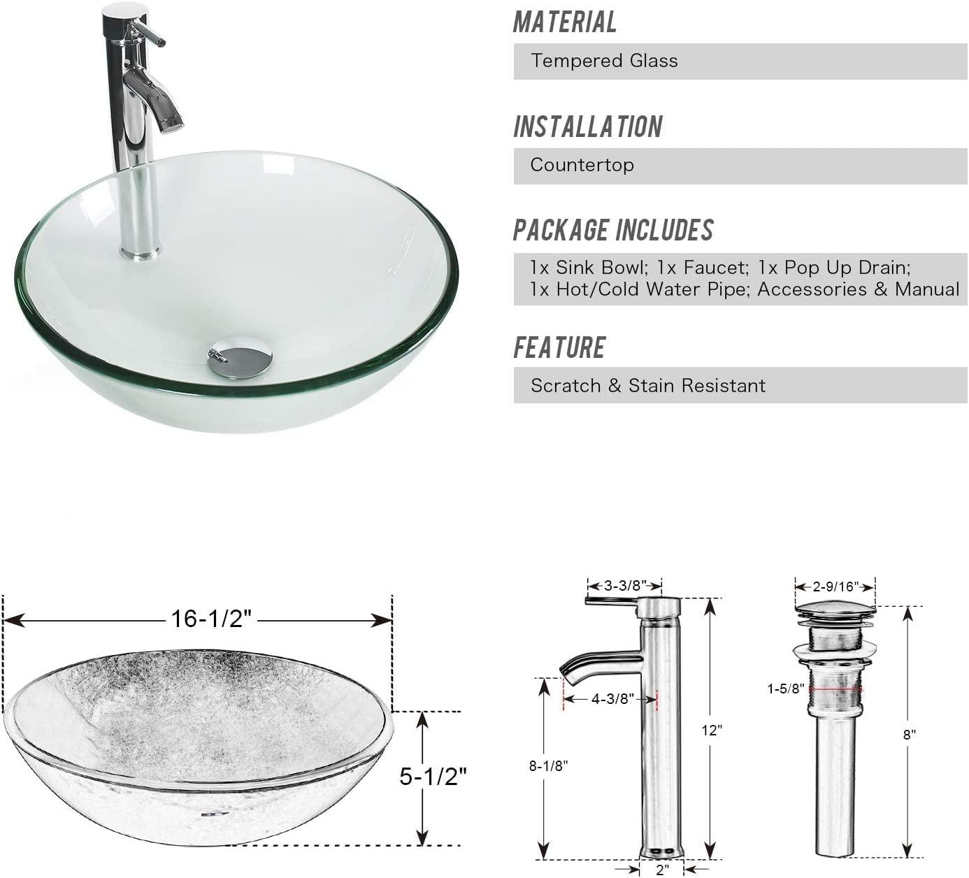 14" Bathroom Vanity and Sink Combo Black Small Vanity Sink & 1.5 GPM Water Save Faucet & Solid Brass Pop Up Drain