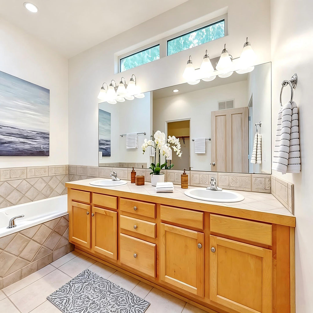 From Honey Oak to Modern: Vanity Finishes for 80s/90s Bathrooms