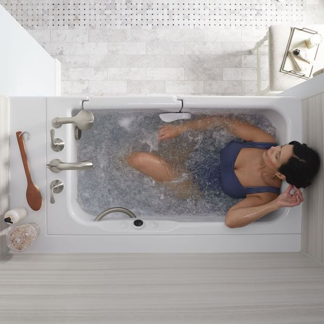 Bathroom Spa Experience with Freestanding Tub