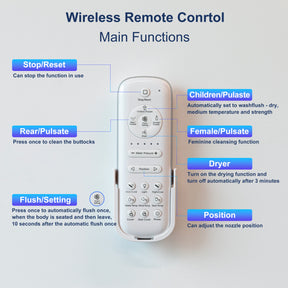 Smart Bidet Toilets Tankless, Self-cleaning, Aroma Diffuser, Nightlight, Auto Flush Heated Seat, Remote Control（007）