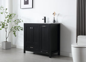 eclife 36" Bathroom Vanity Sink Combo with Laundry Hamper Cabinet