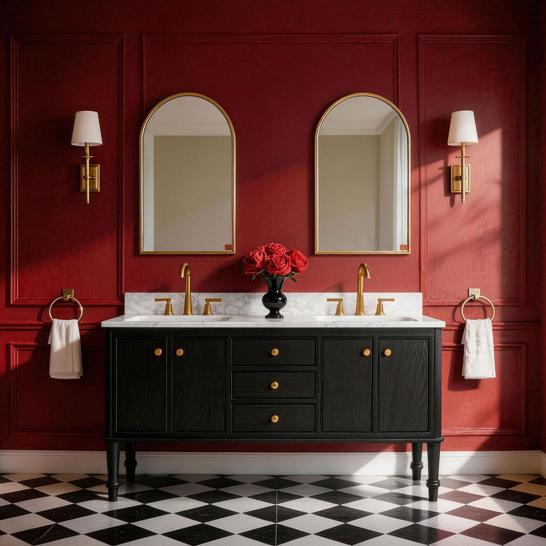 Verve 60" Freestanding Double Vanity - Bath Cabinet with Solid Wood, Artificial Stone Top(Assembled)